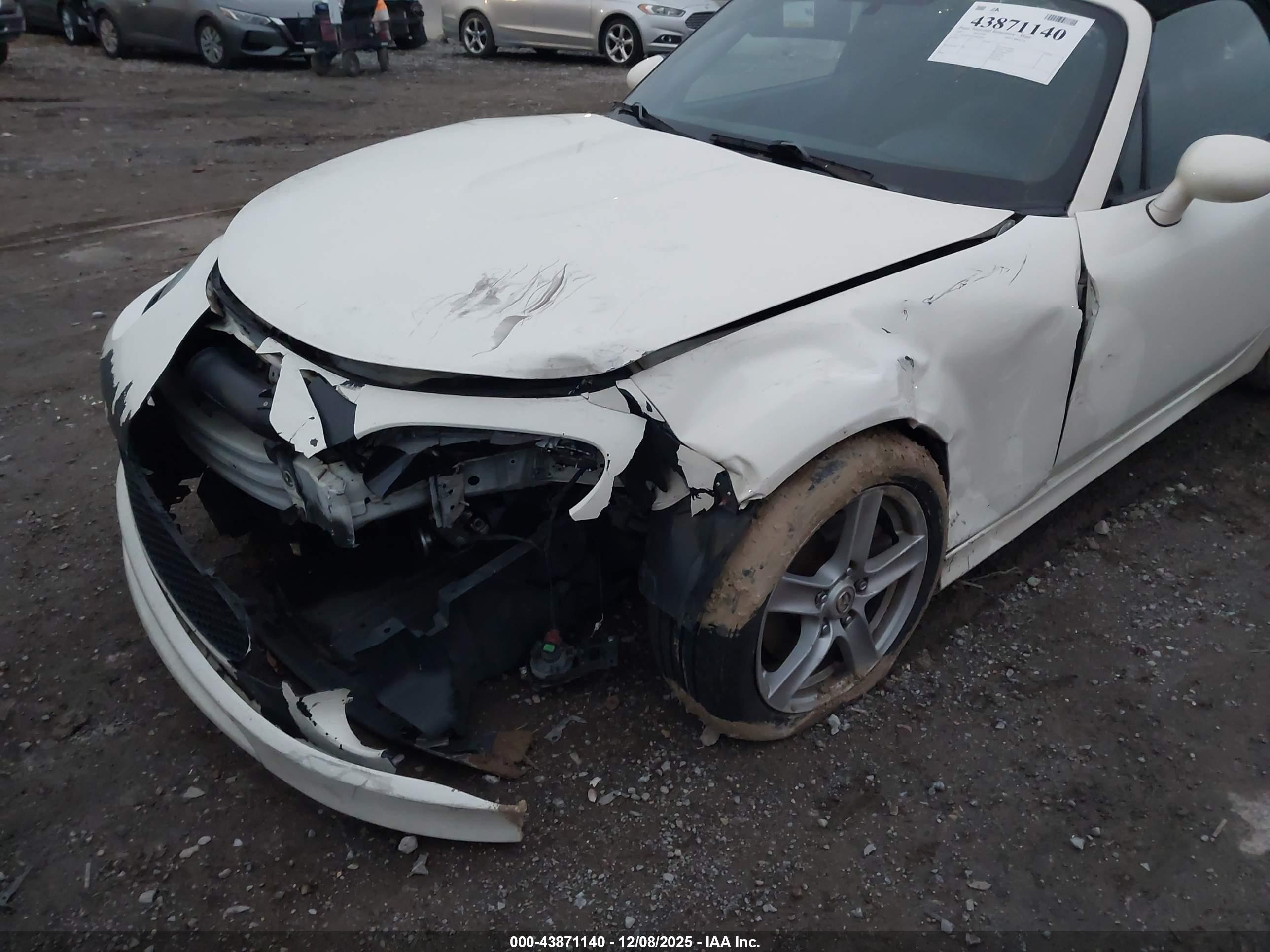 2007 Mazda Mx-5 Sport White vin: JM1NC25F370125364