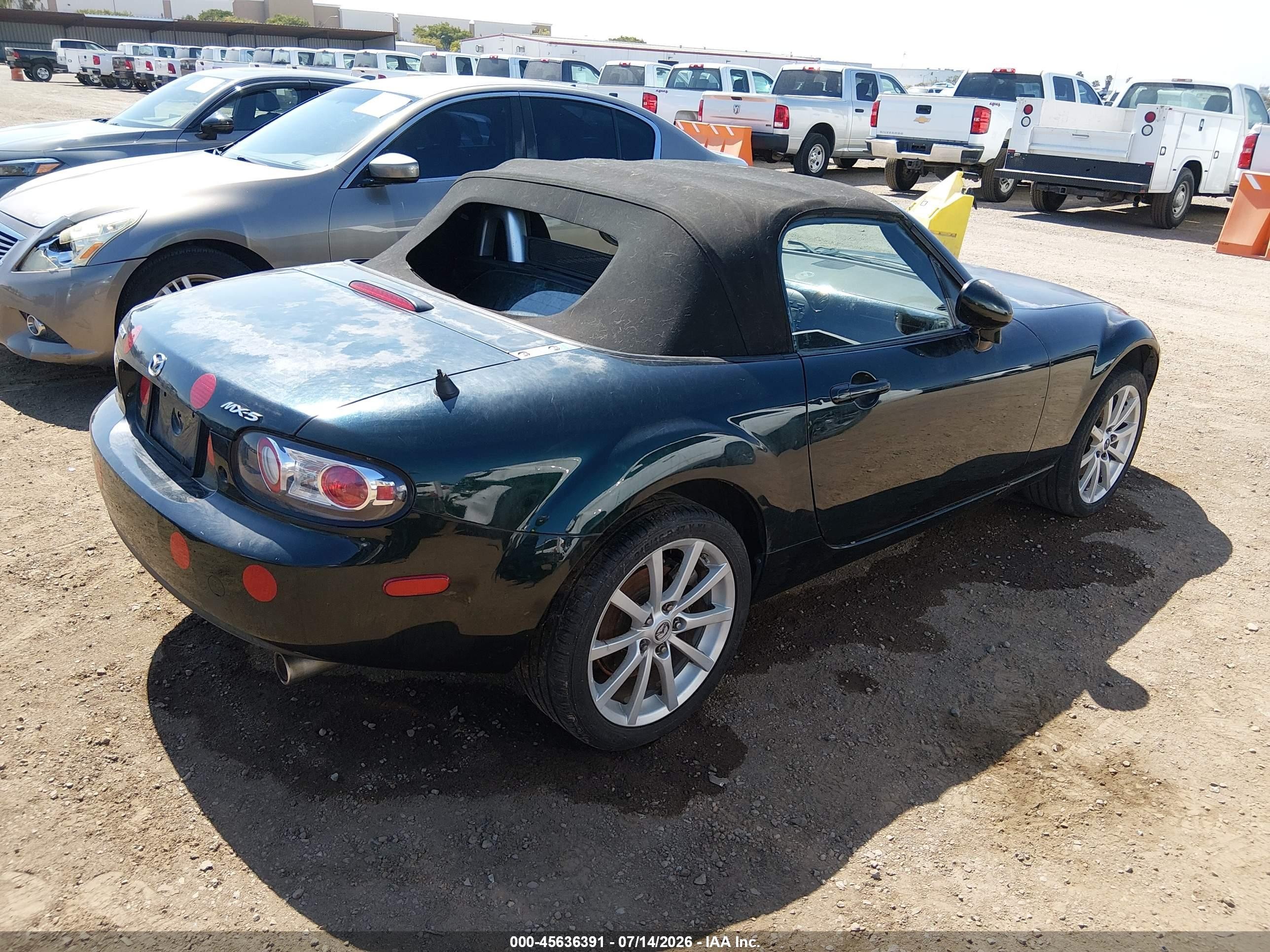 2007 Mazda Mx-5 Touring Green vin: JM1NC25F370134484