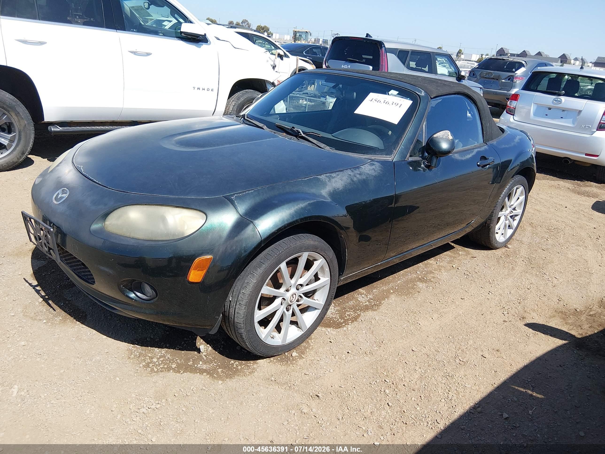 2007 Mazda Mx-5 Touring Green vin: JM1NC25F370134484