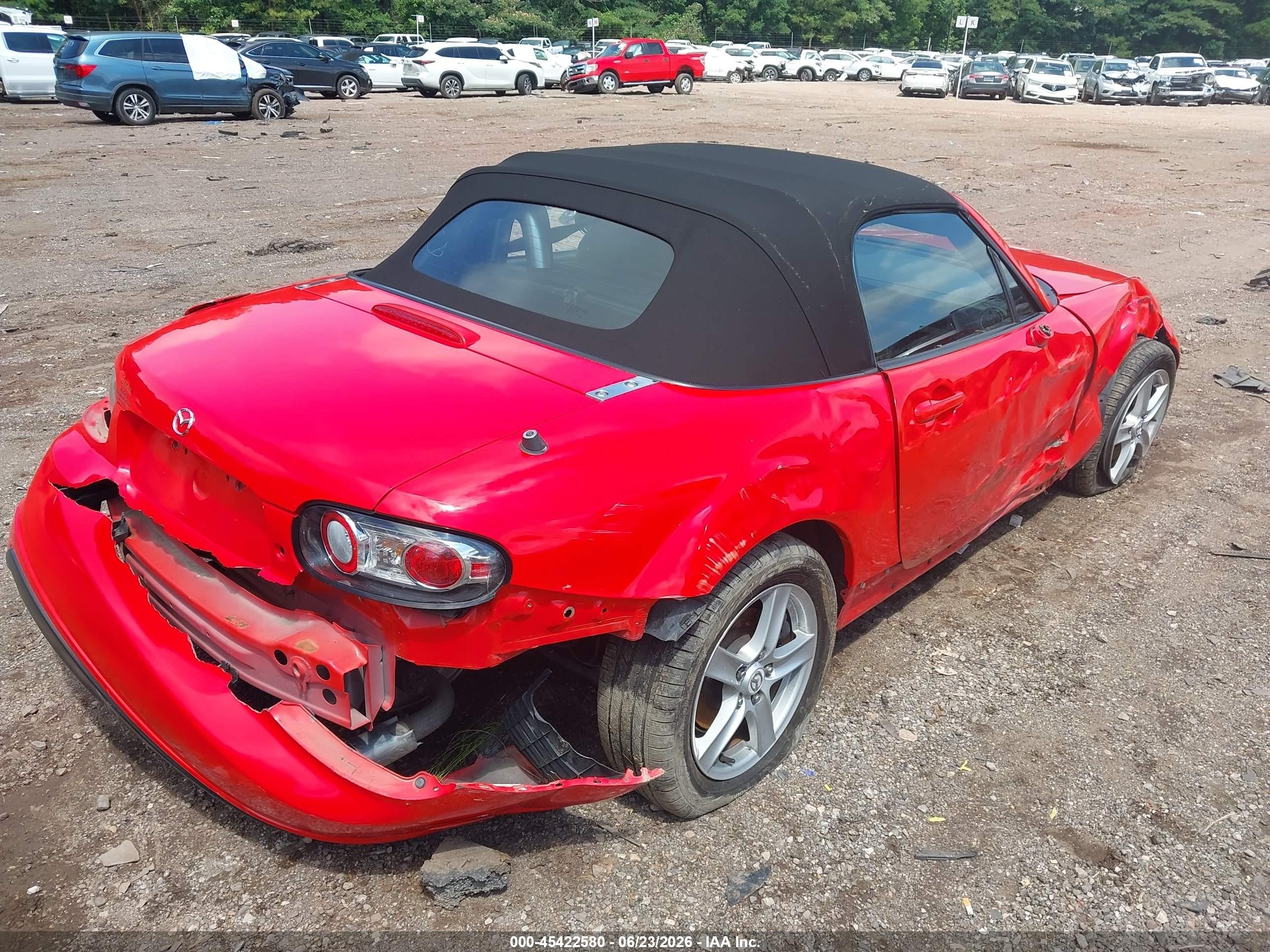 2007 Mazda Mx-5 Sport Red vin: JM1NC25F370136462