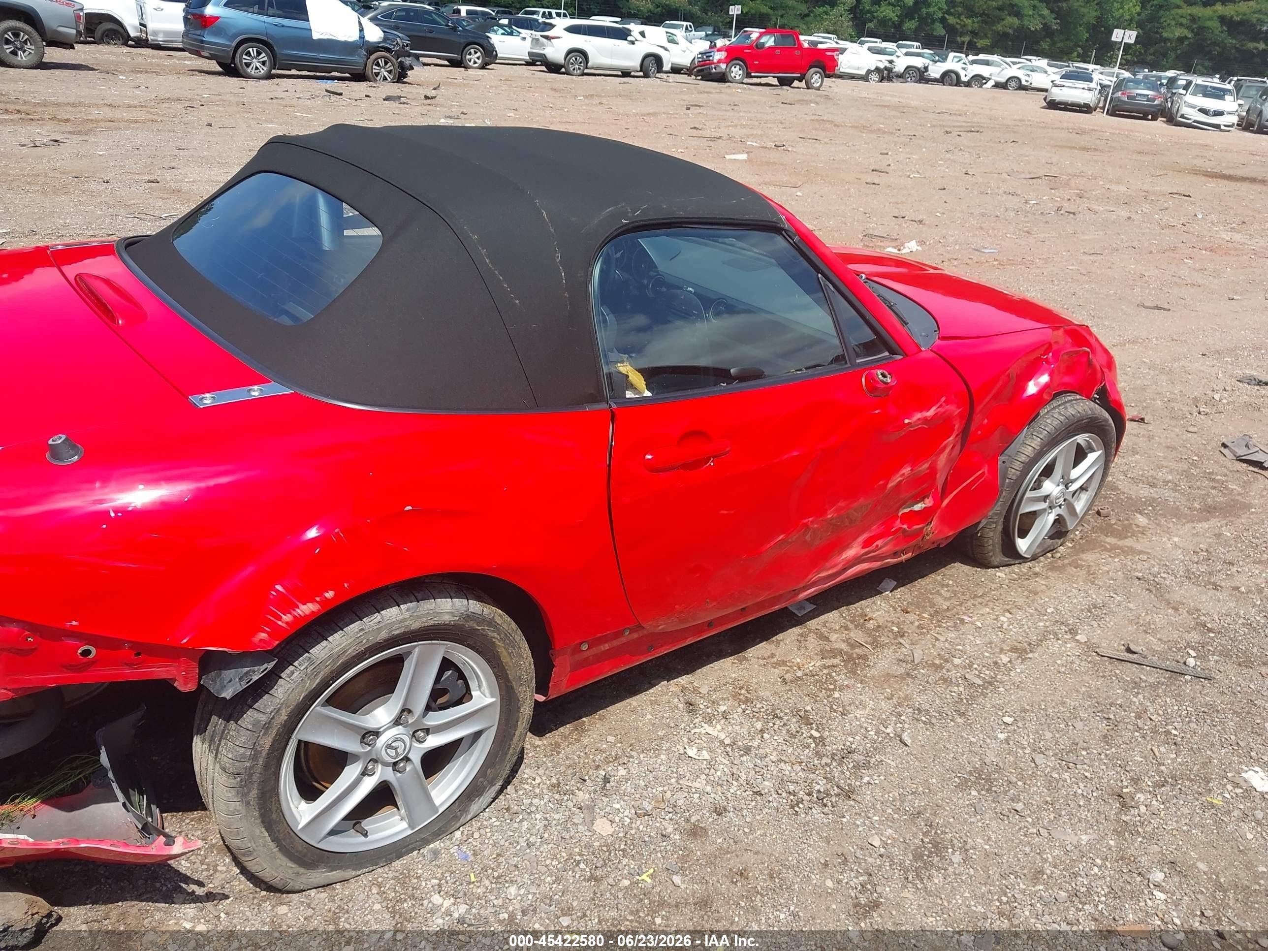 2007 Mazda Mx-5 Sport Red vin: JM1NC25F370136462