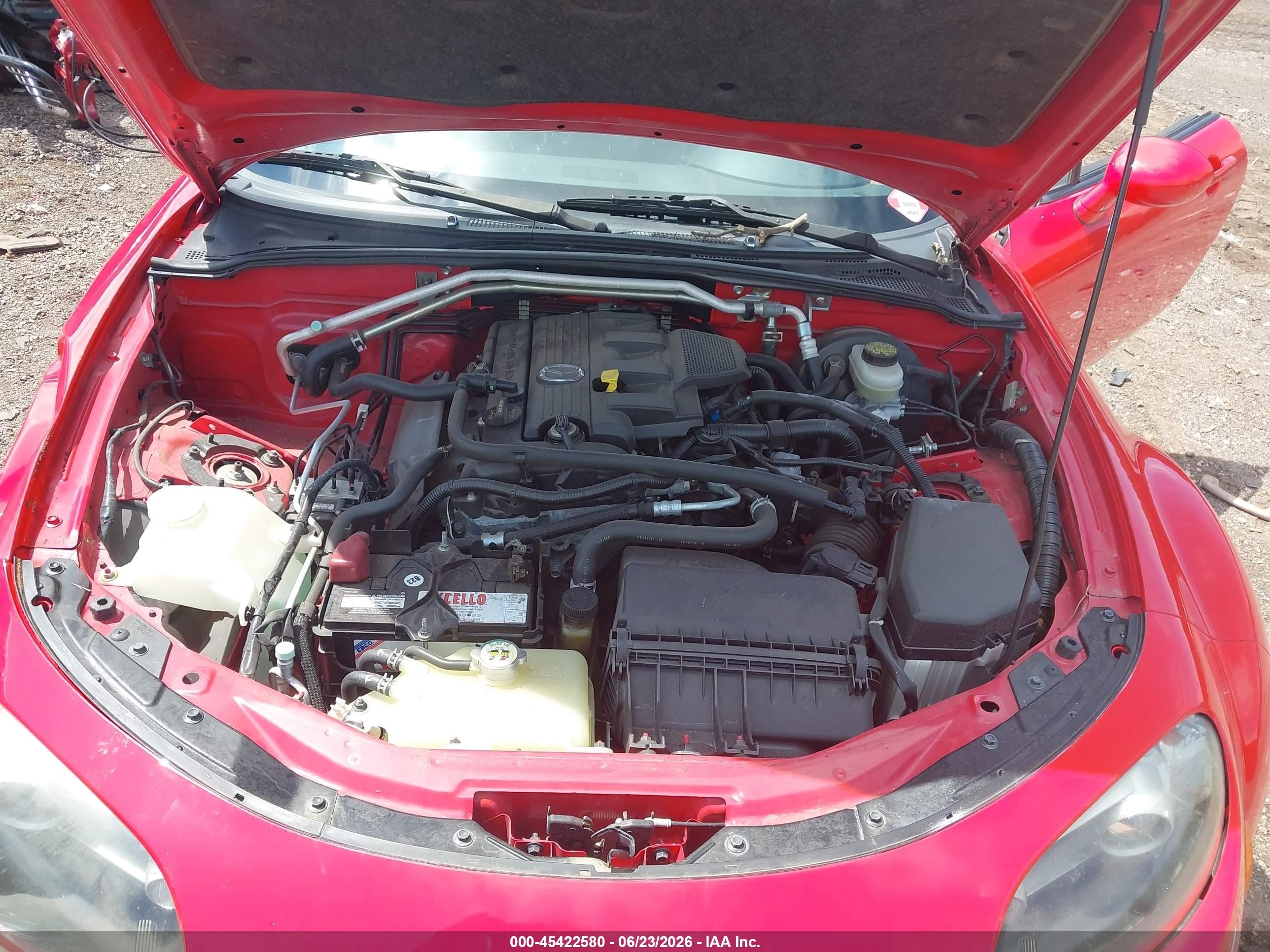 2007 Mazda Mx-5 Sport Red vin: JM1NC25F370136462
