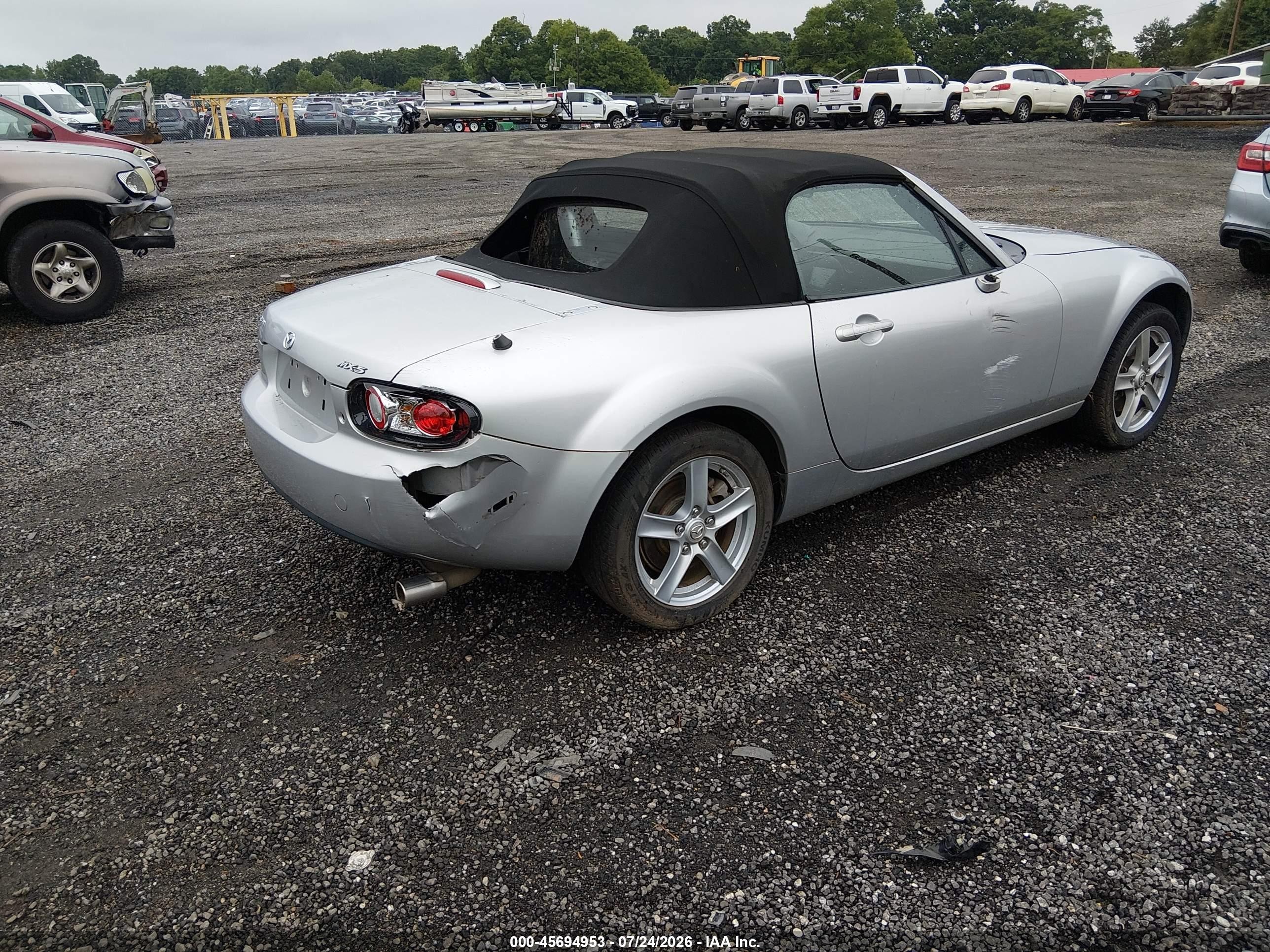 2008 Mazda Mx-5 Sport Silver vin: JM1NC25F380139489