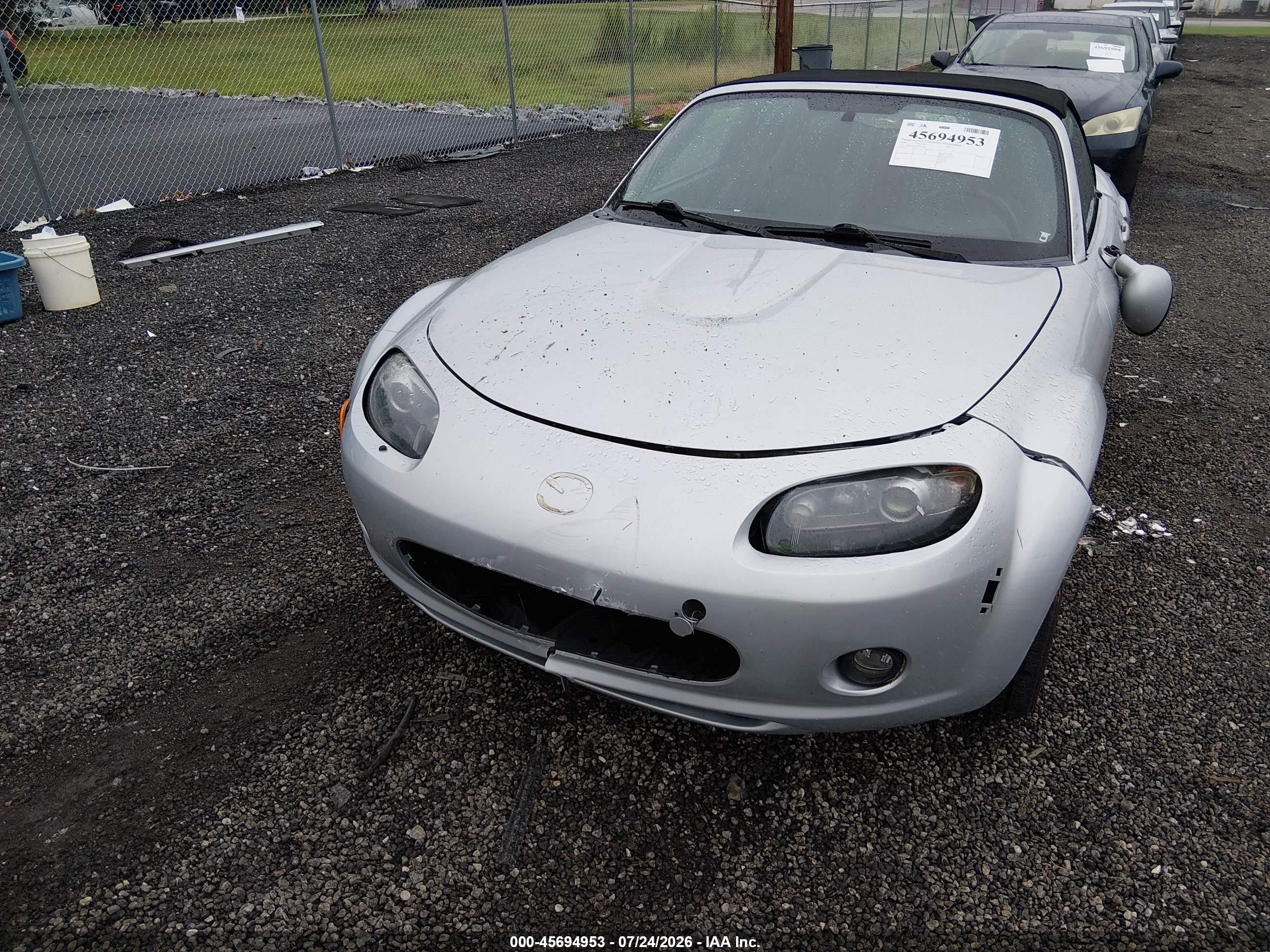 2008 Mazda Mx-5 Sport Silver vin: JM1NC25F380139489