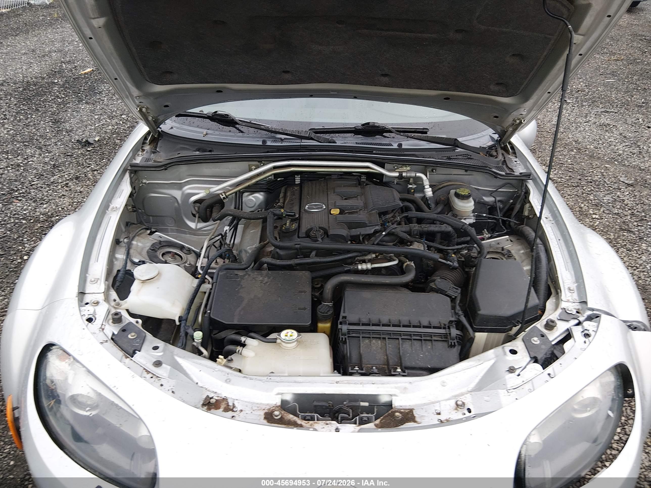 2008 Mazda Mx-5 Sport Silver vin: JM1NC25F380139489