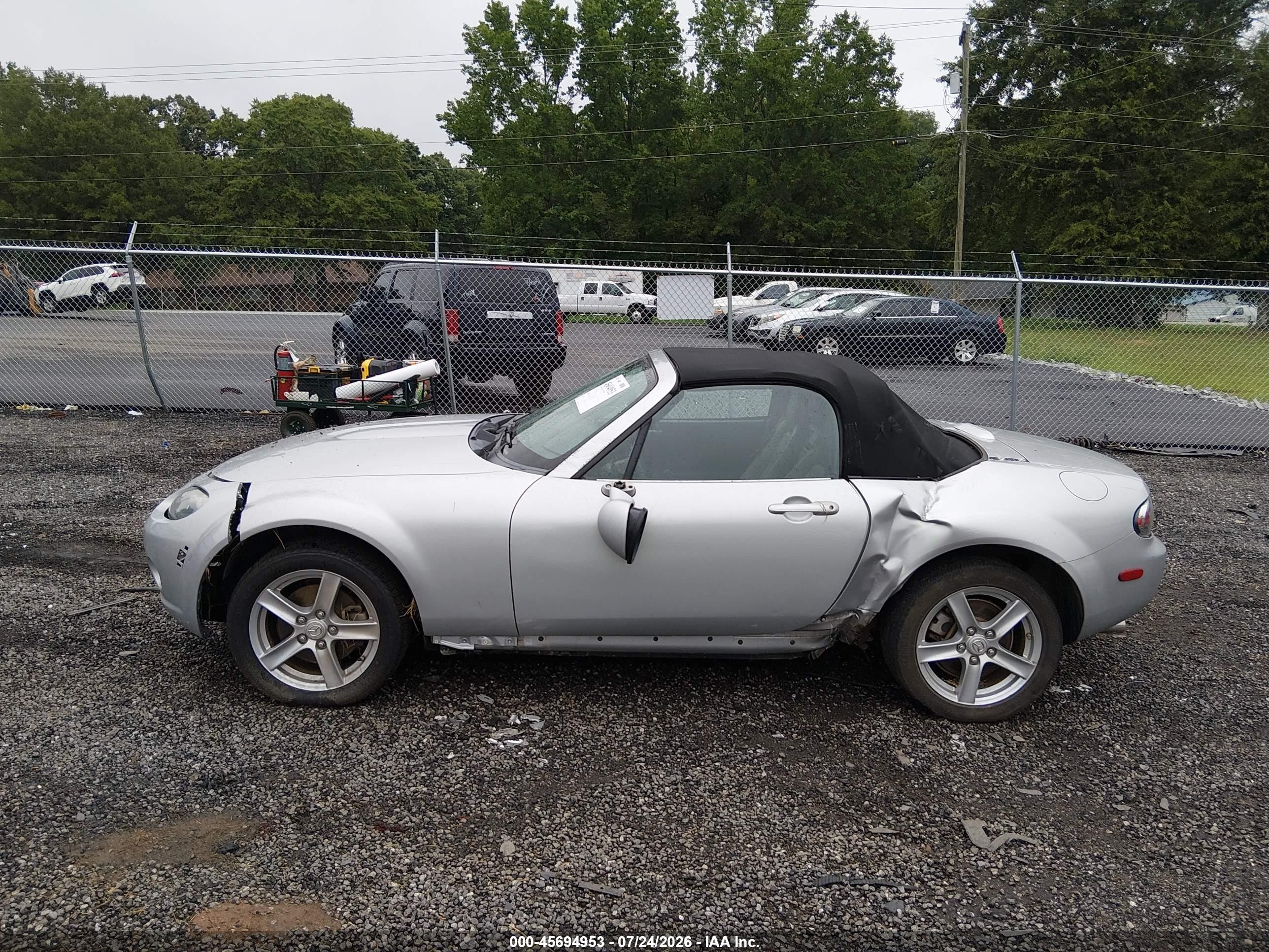 2008 Mazda Mx-5 Sport Silver vin: JM1NC25F380139489