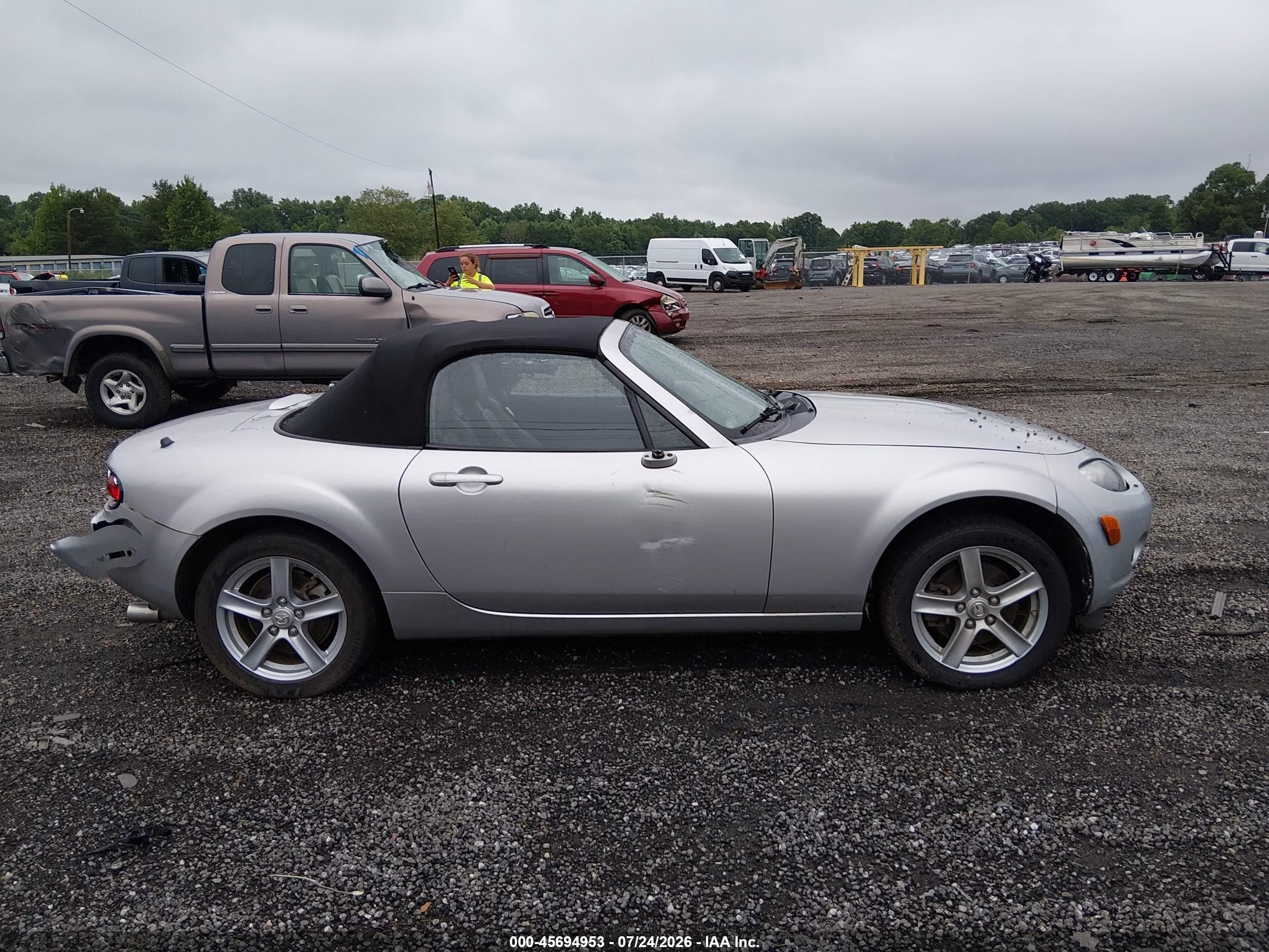 2008 Mazda Mx-5 Sport Silver vin: JM1NC25F380139489