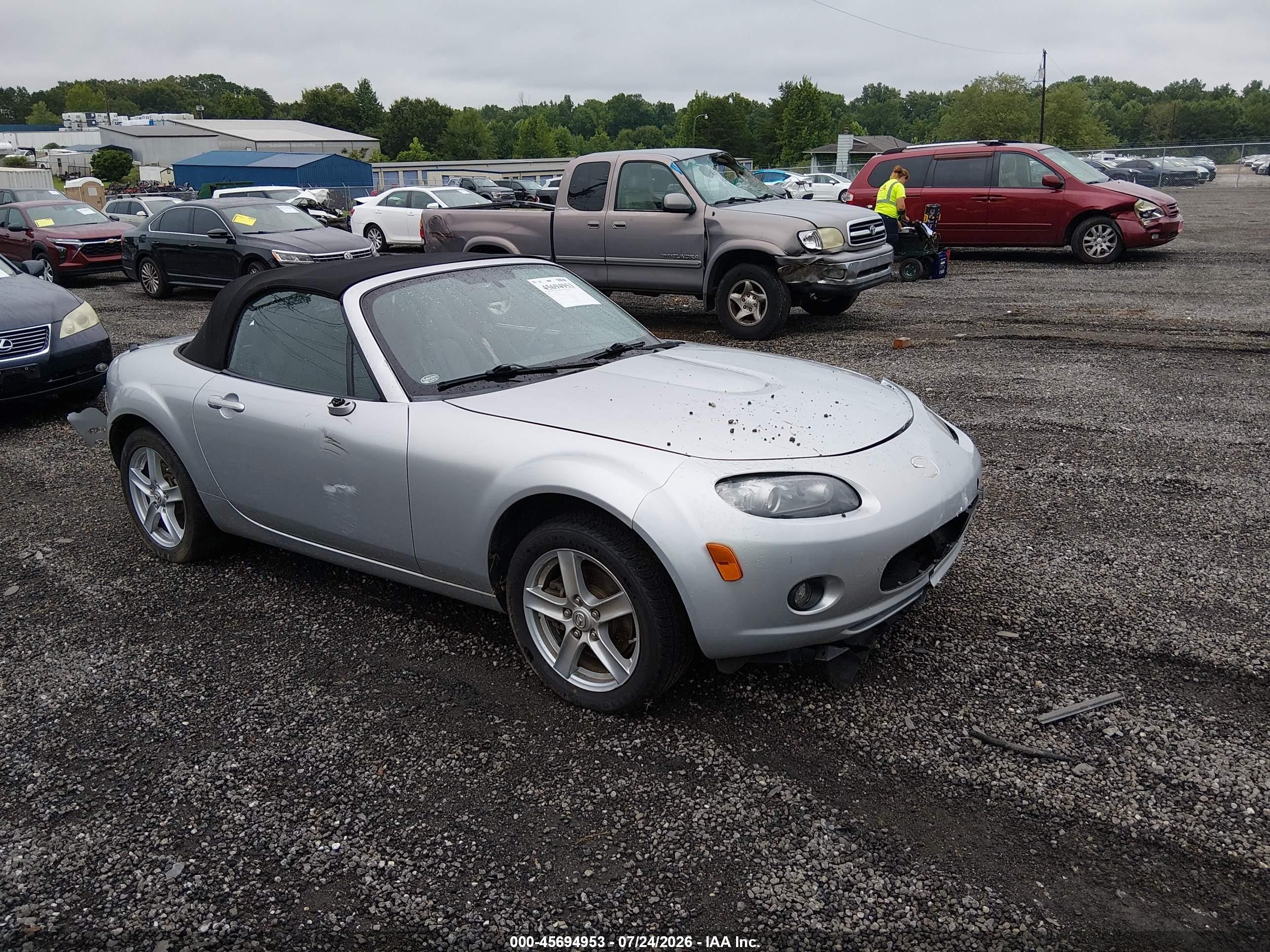 2008 Mazda Mx-5 Sport Silver vin: JM1NC25F380139489