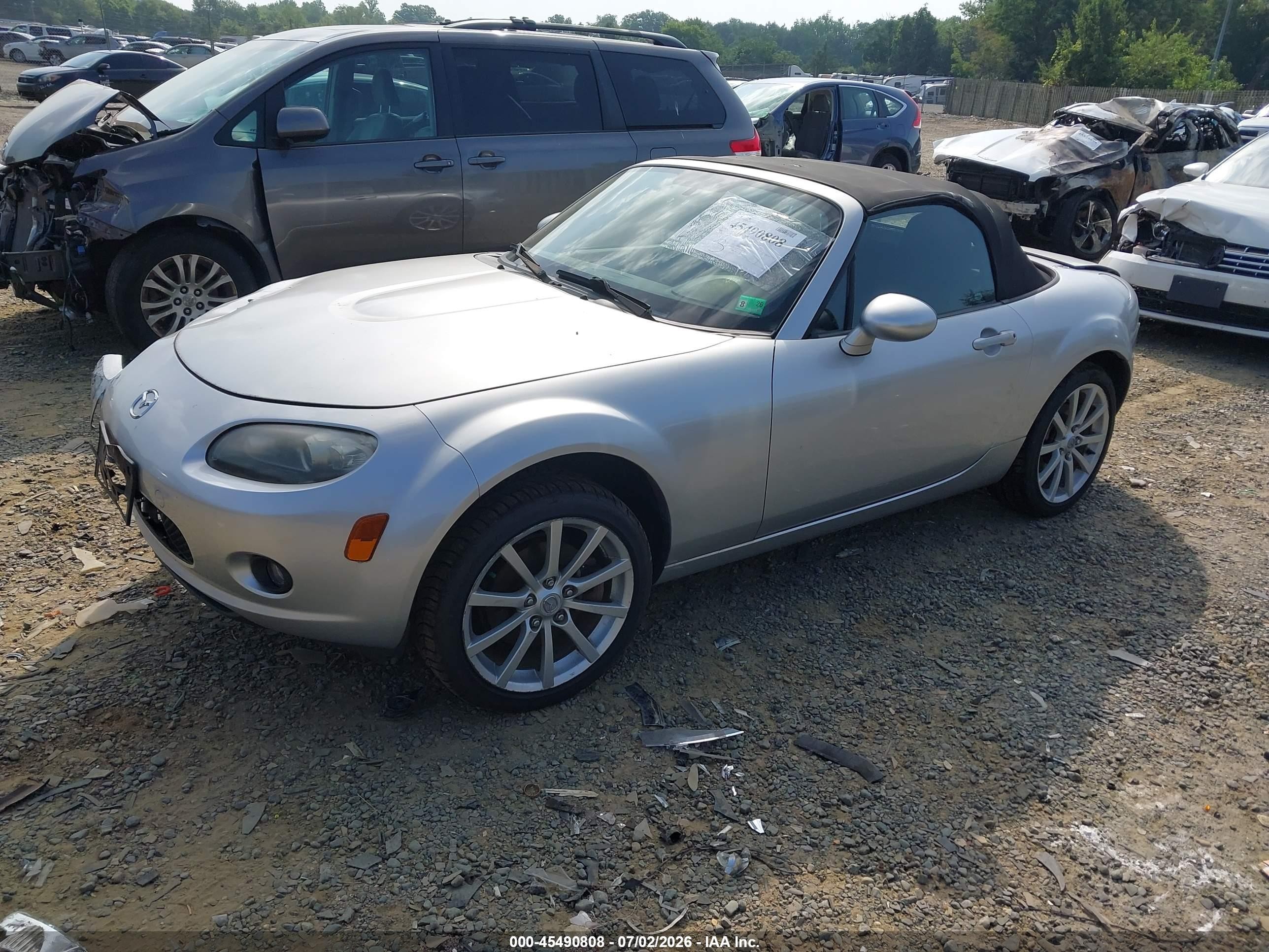 2006 Mazda Mx-5 Sport Silver vin: JM1NC25F460102917