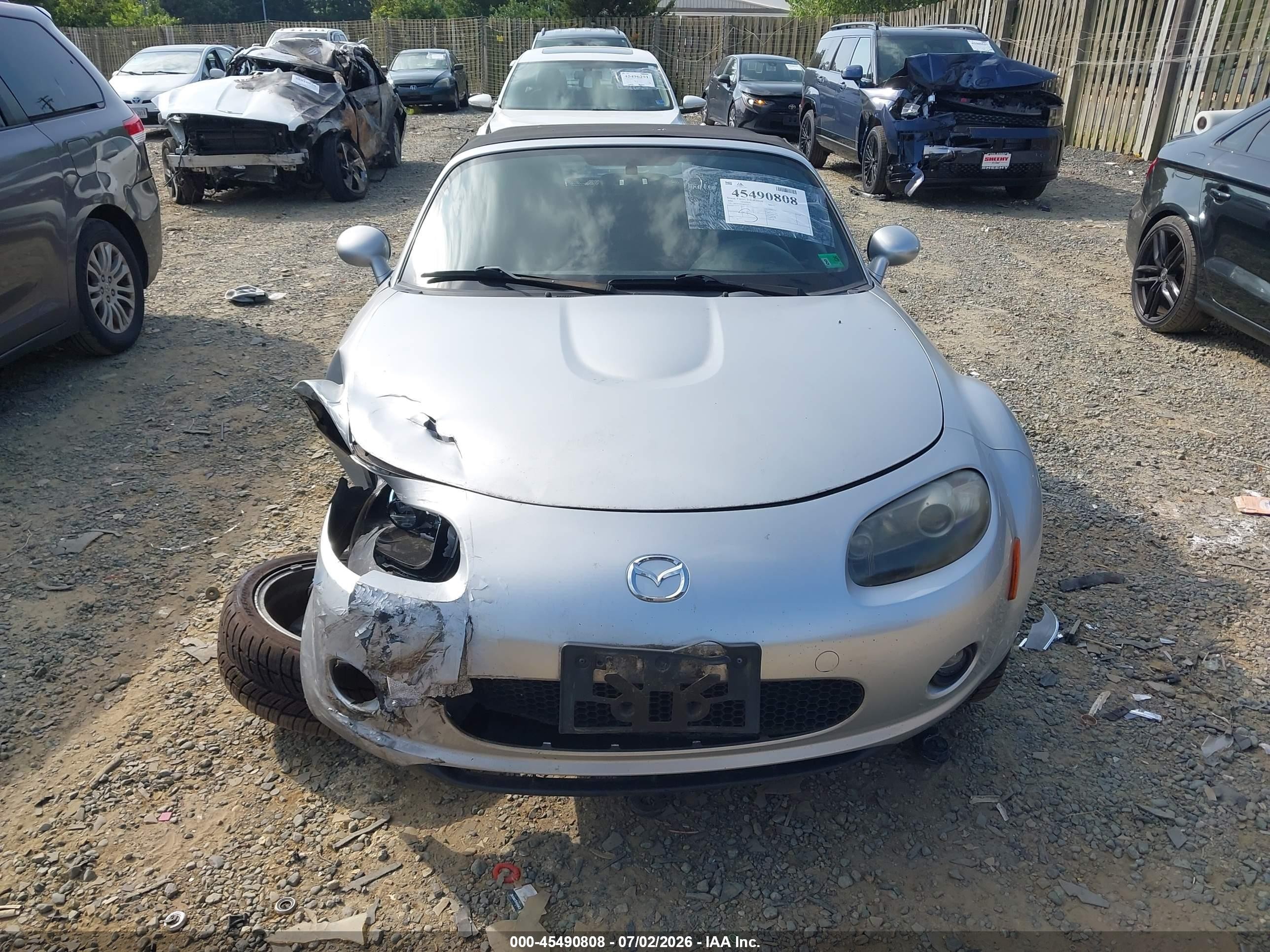 2006 Mazda Mx-5 Sport Silver vin: JM1NC25F460102917