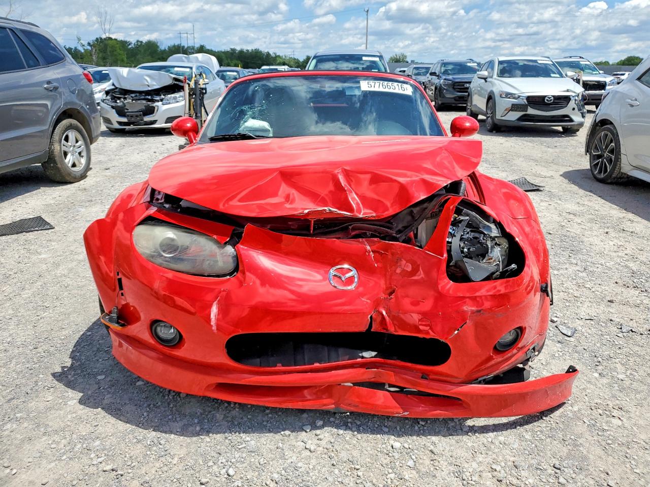 2006 Mazda Mx-5 Miata Red vin: JM1NC25F460113304