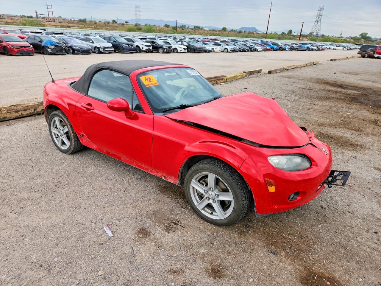 2006 Mazda Mx-5 Miata Red vin: JM1NC25F460120835