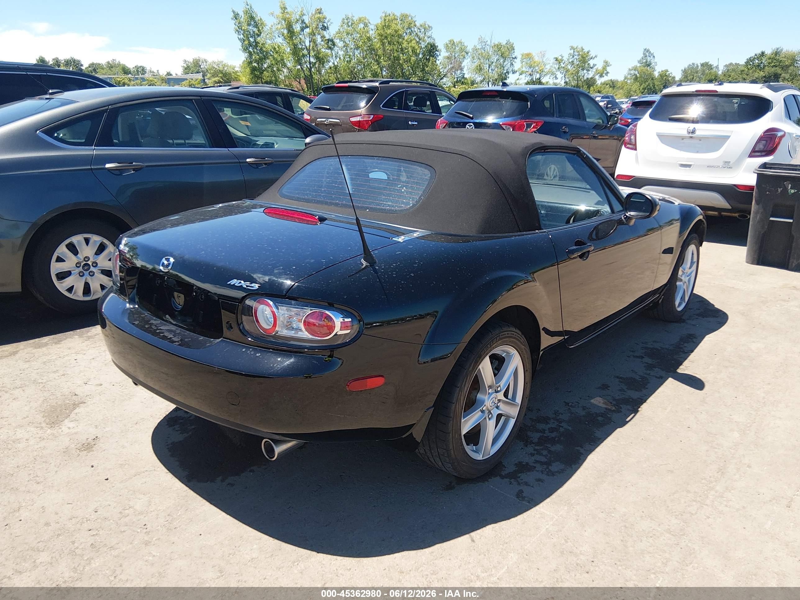 2006 Mazda Mx-5 Touring Black vin: JM1NC25F560104580