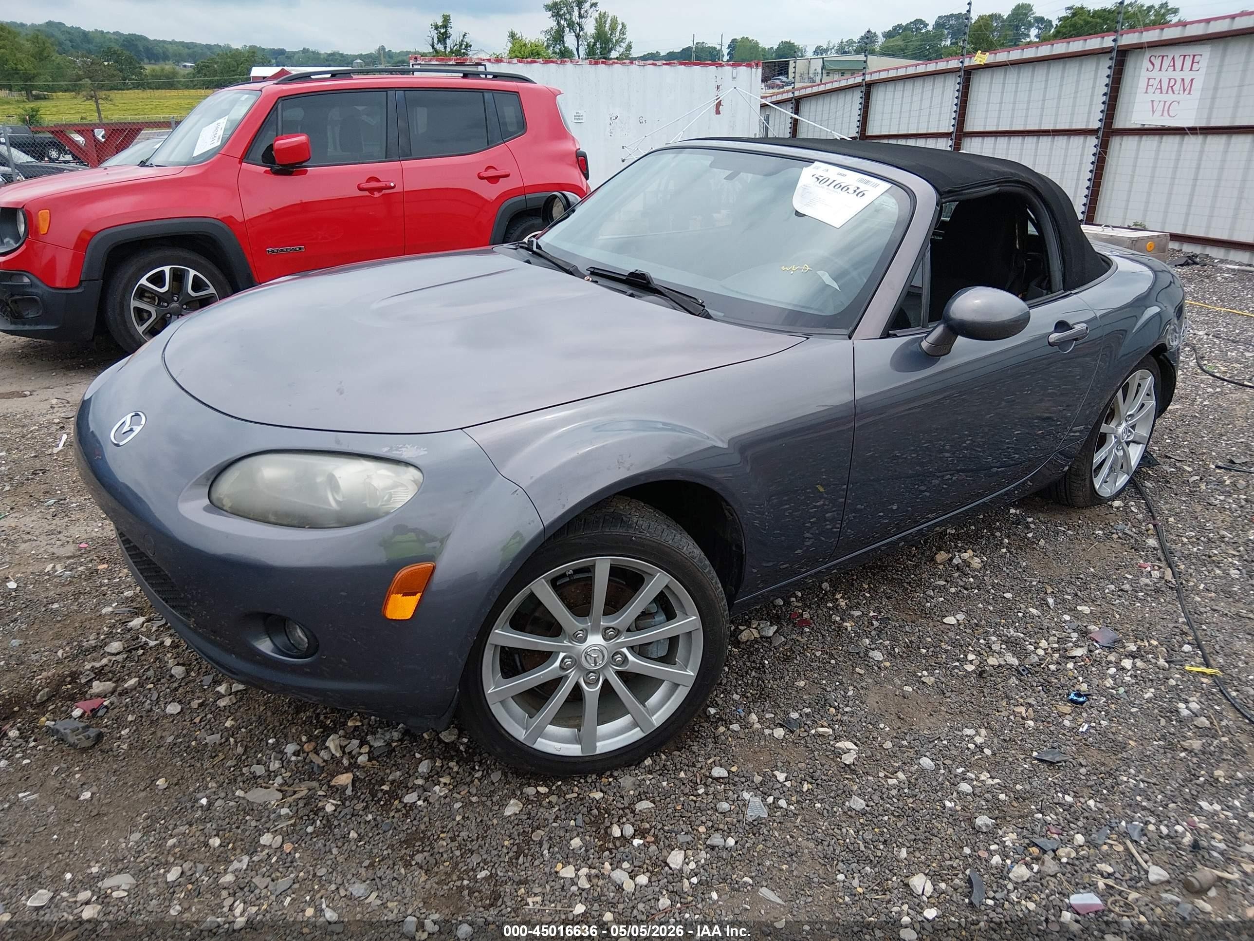 2006 Mazda Mx-5 Sport Gray vin: JM1NC25F560108421