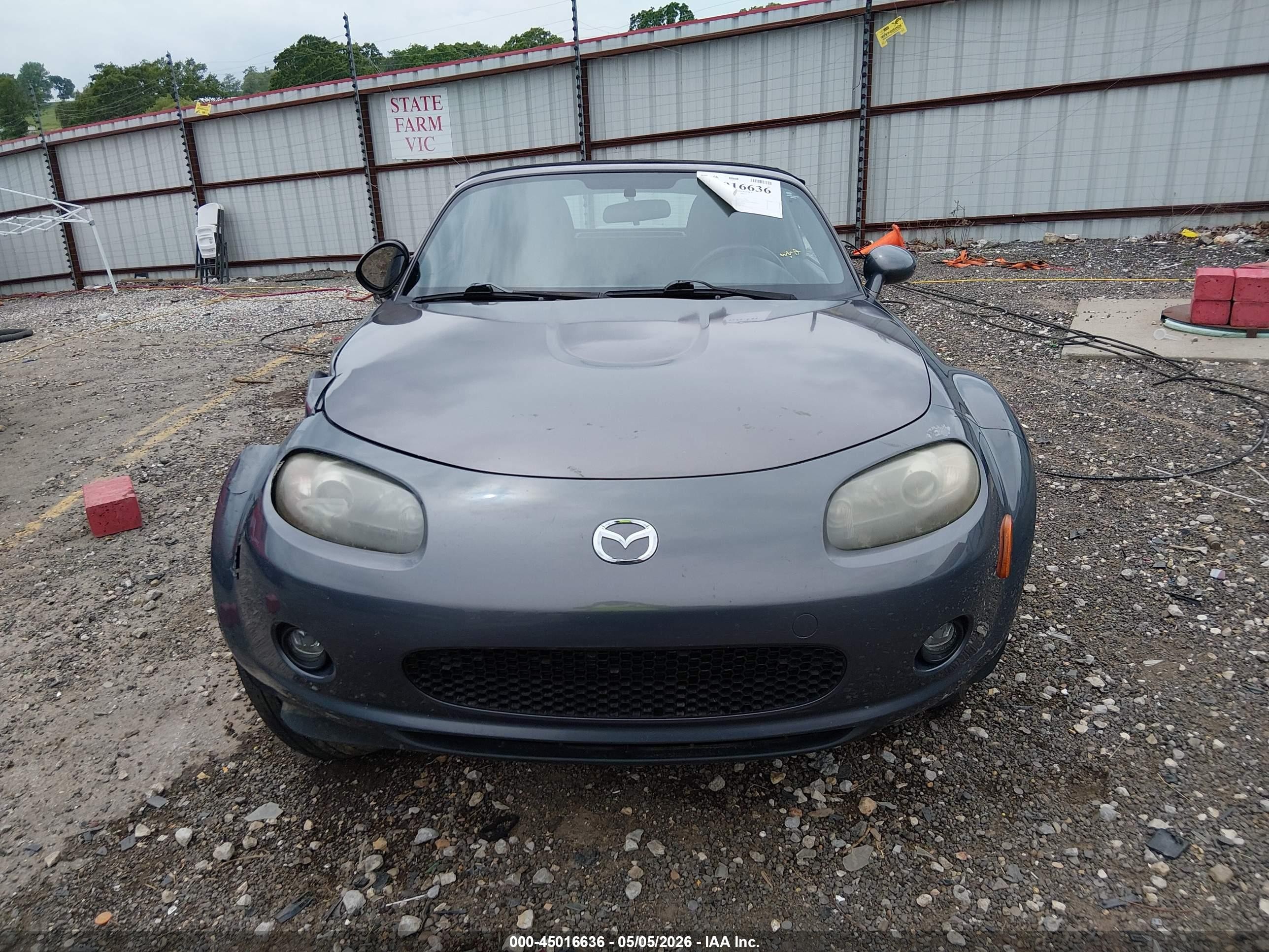 2006 Mazda Mx-5 Sport Gray vin: JM1NC25F560108421