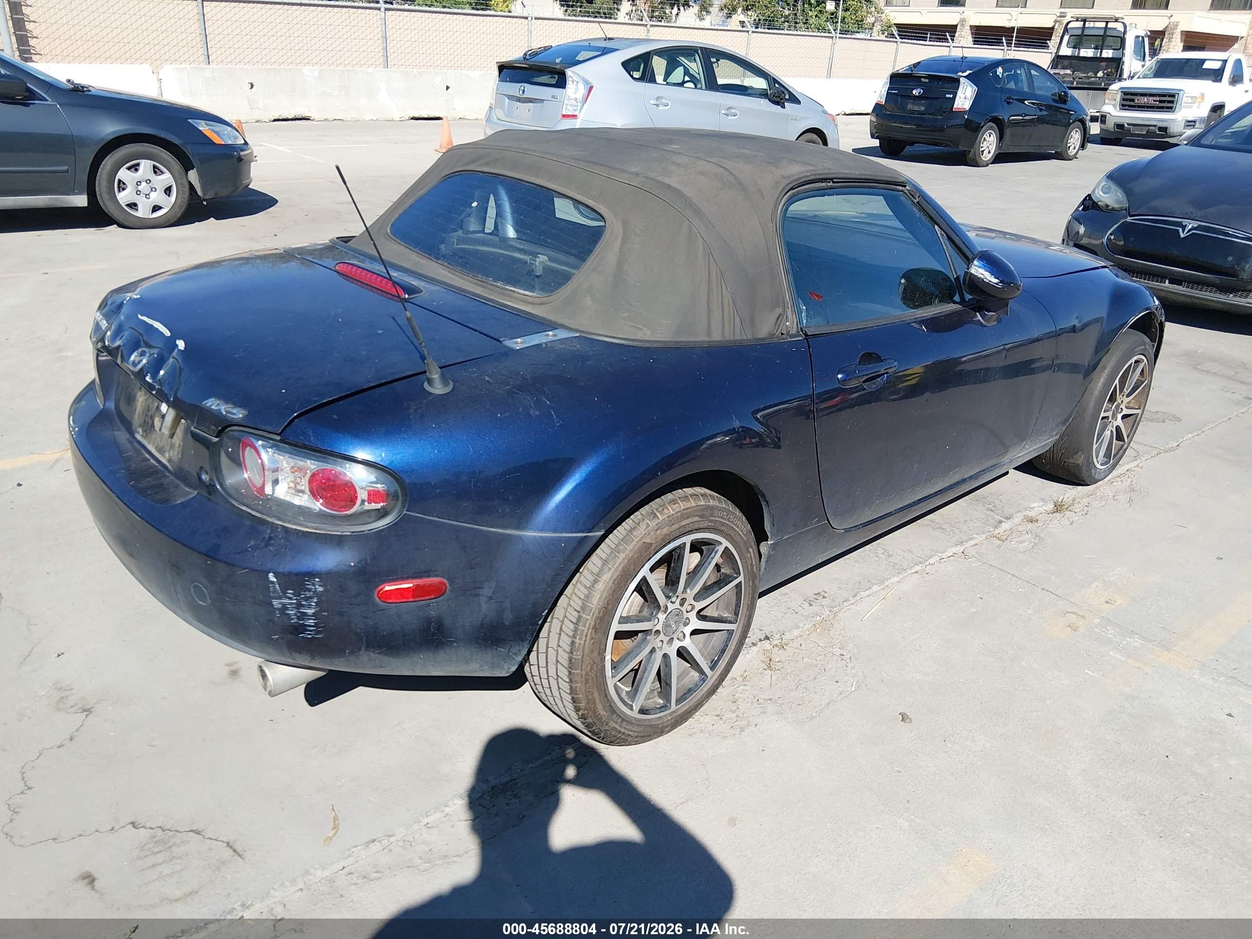 2008 Mazda Mx-5 Miata   Blue vin: JM1NC25F580153605