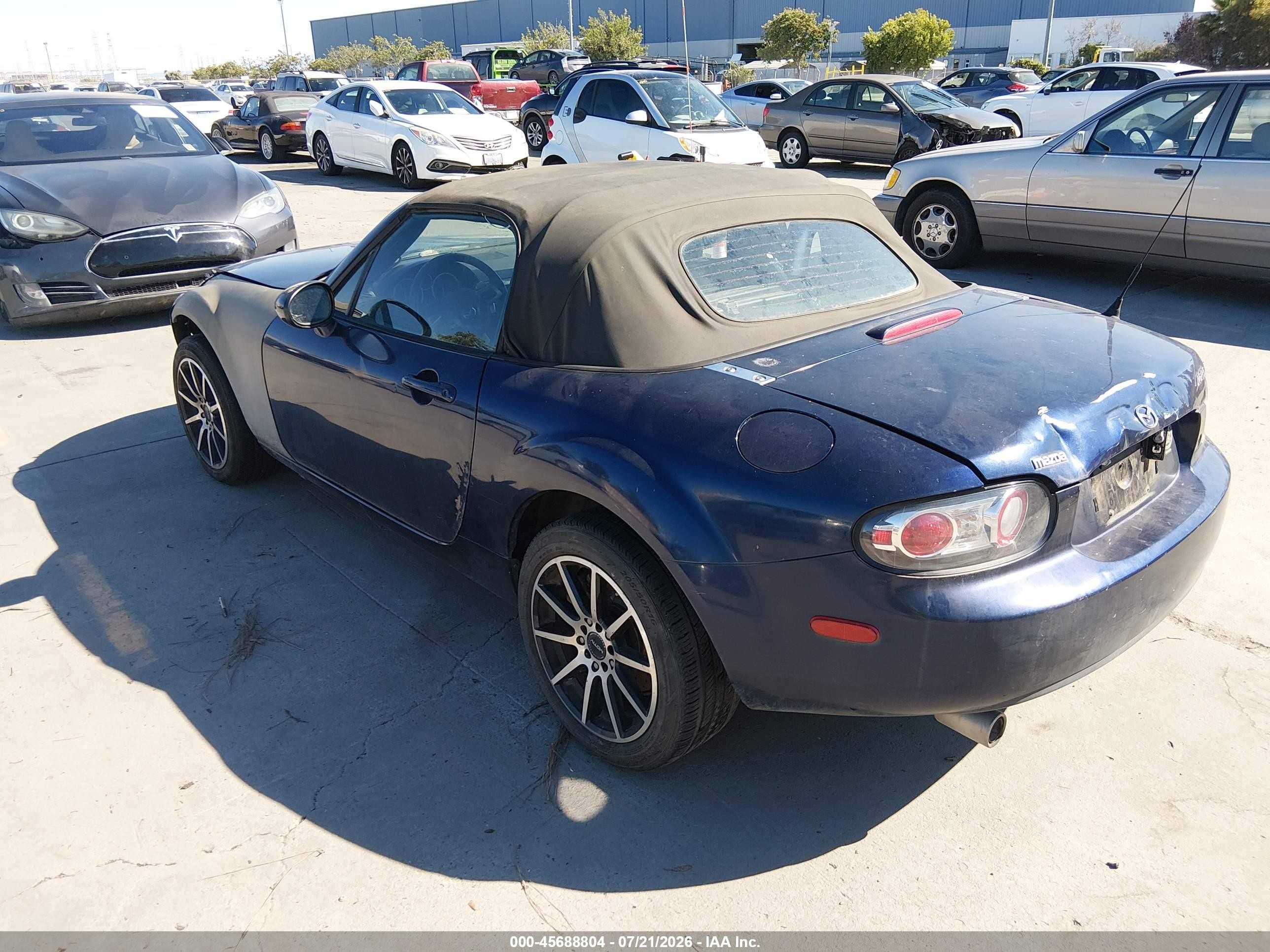 2008 Mazda Mx-5 Miata   Blue vin: JM1NC25F580153605