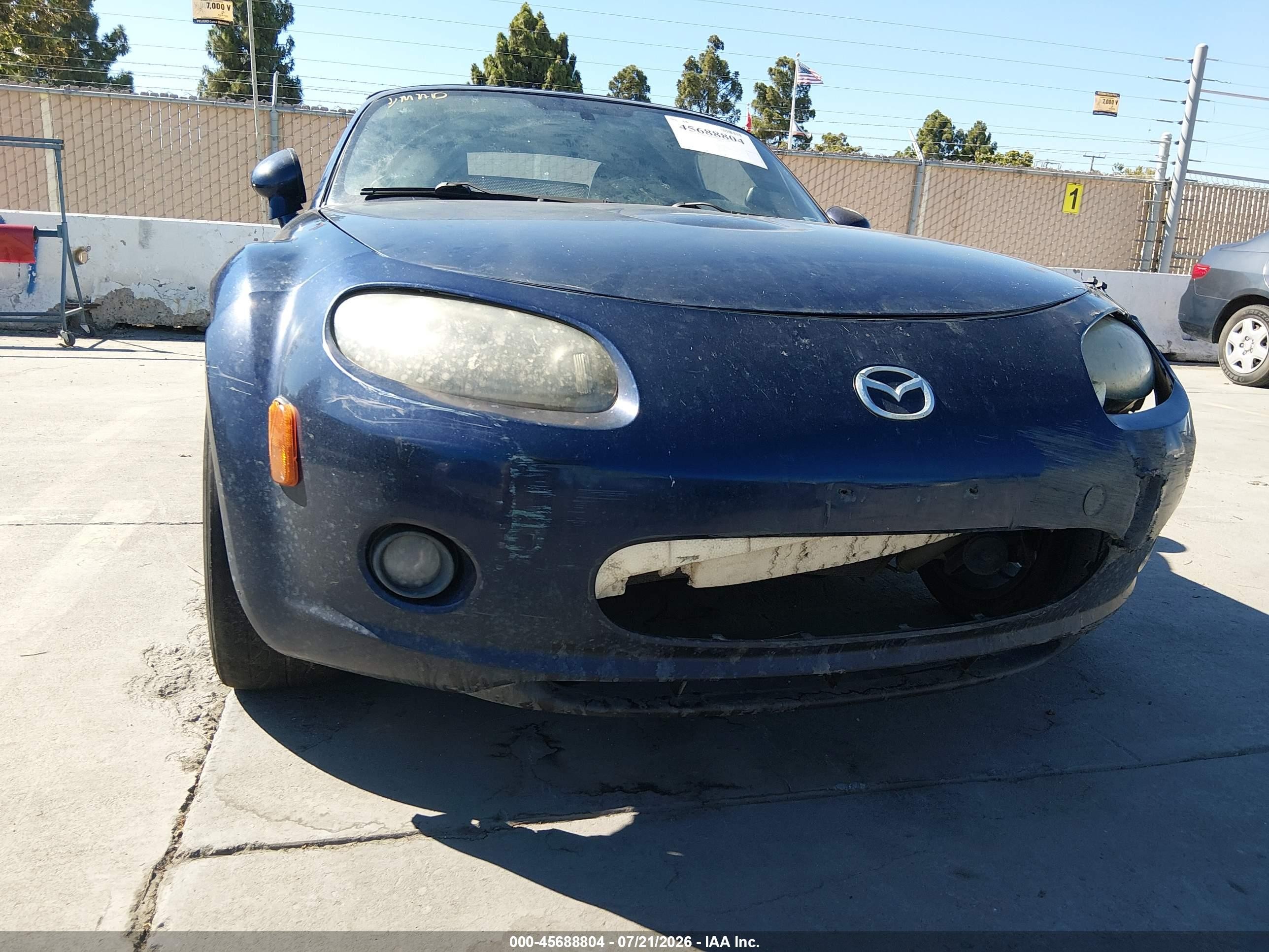 2008 Mazda Mx-5 Miata   Blue vin: JM1NC25F580153605