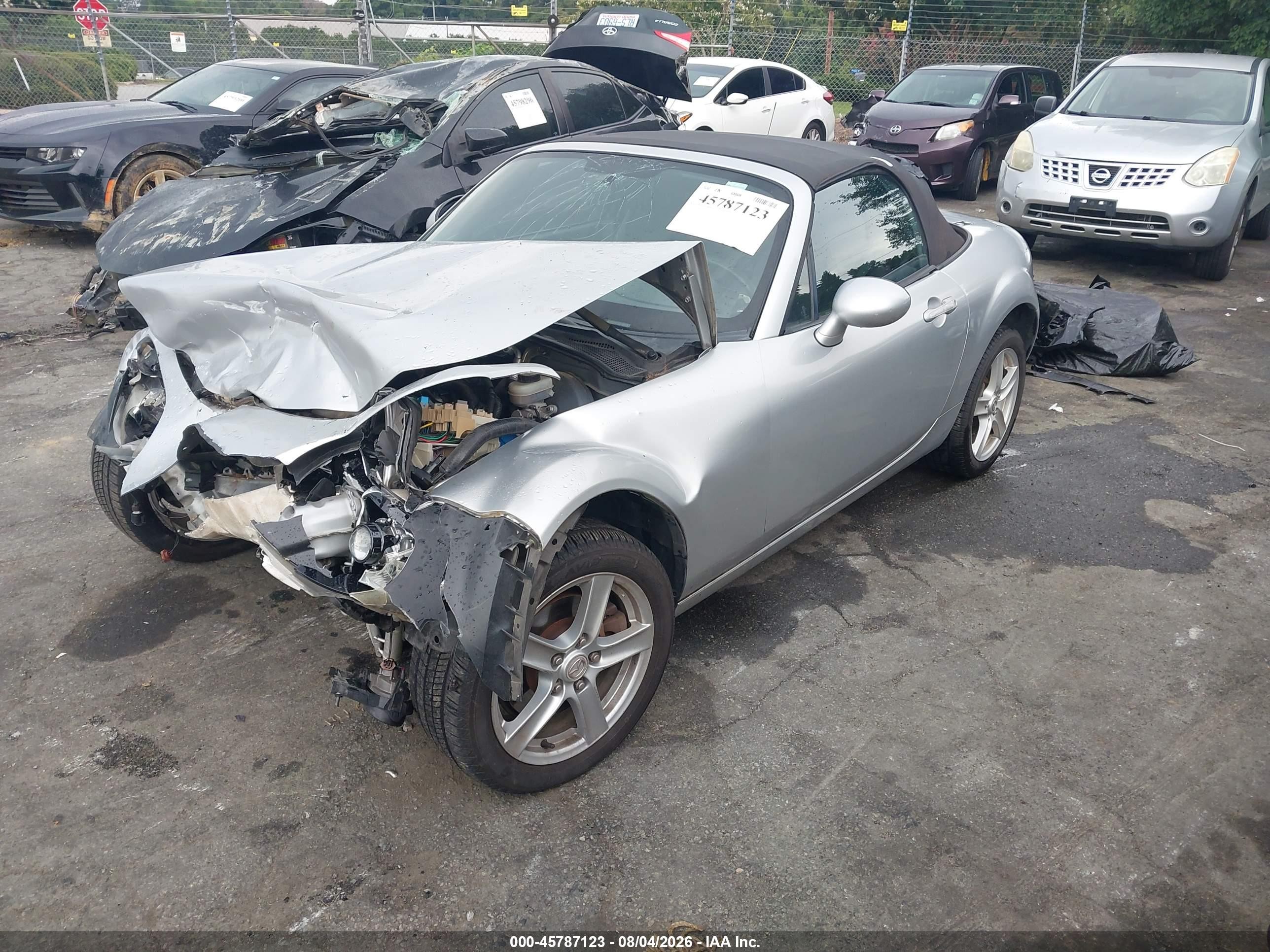2006 Mazda Mx-5 Touring Gray vin: JM1NC25F660108315