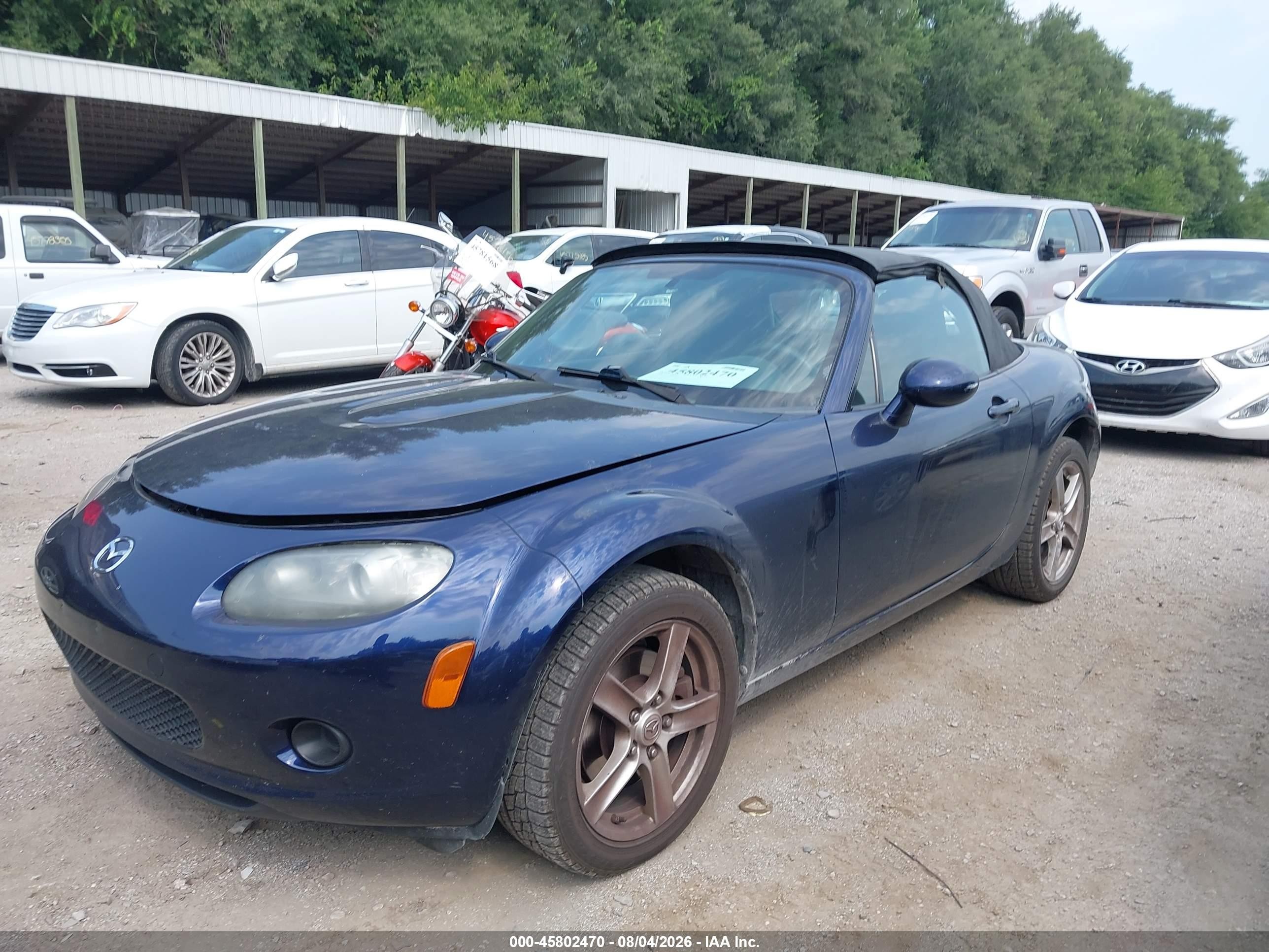 2008 Mazda Mx-5 Sport Blue vin: JM1NC25F680146209