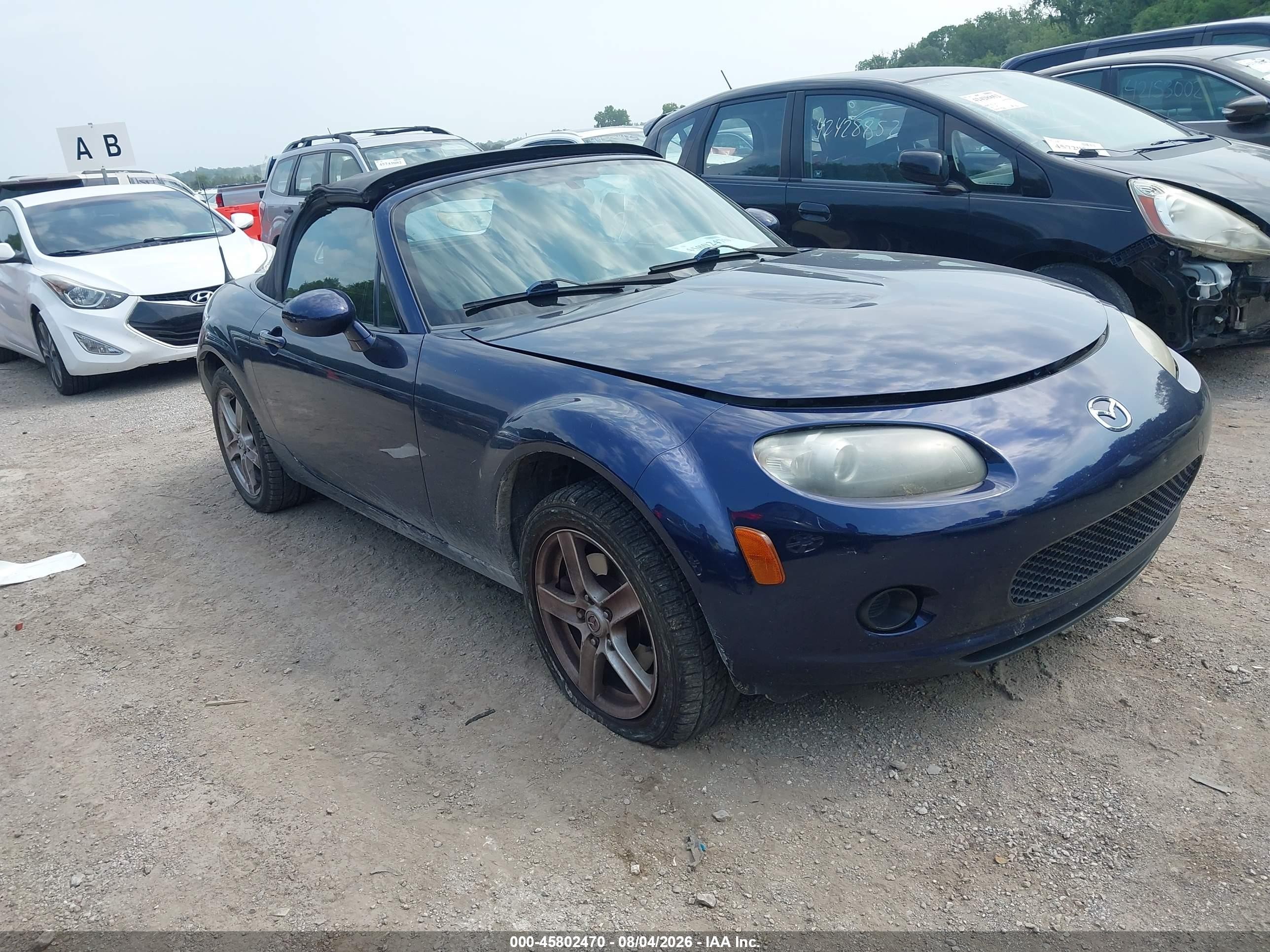 2008 Mazda Mx-5 Sport Blue vin: JM1NC25F680146209