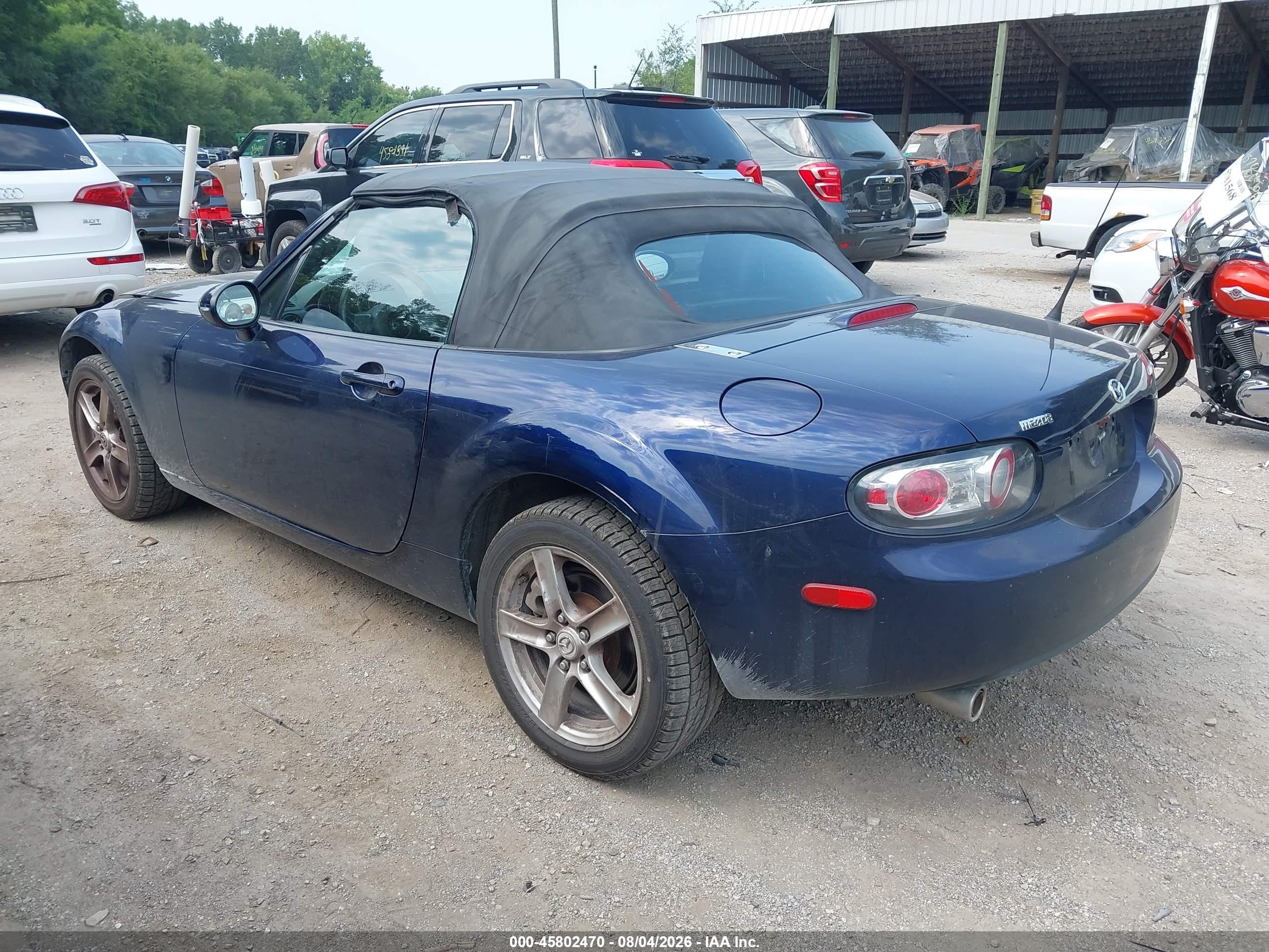 2008 Mazda Mx-5 Sport Blue vin: JM1NC25F680146209
