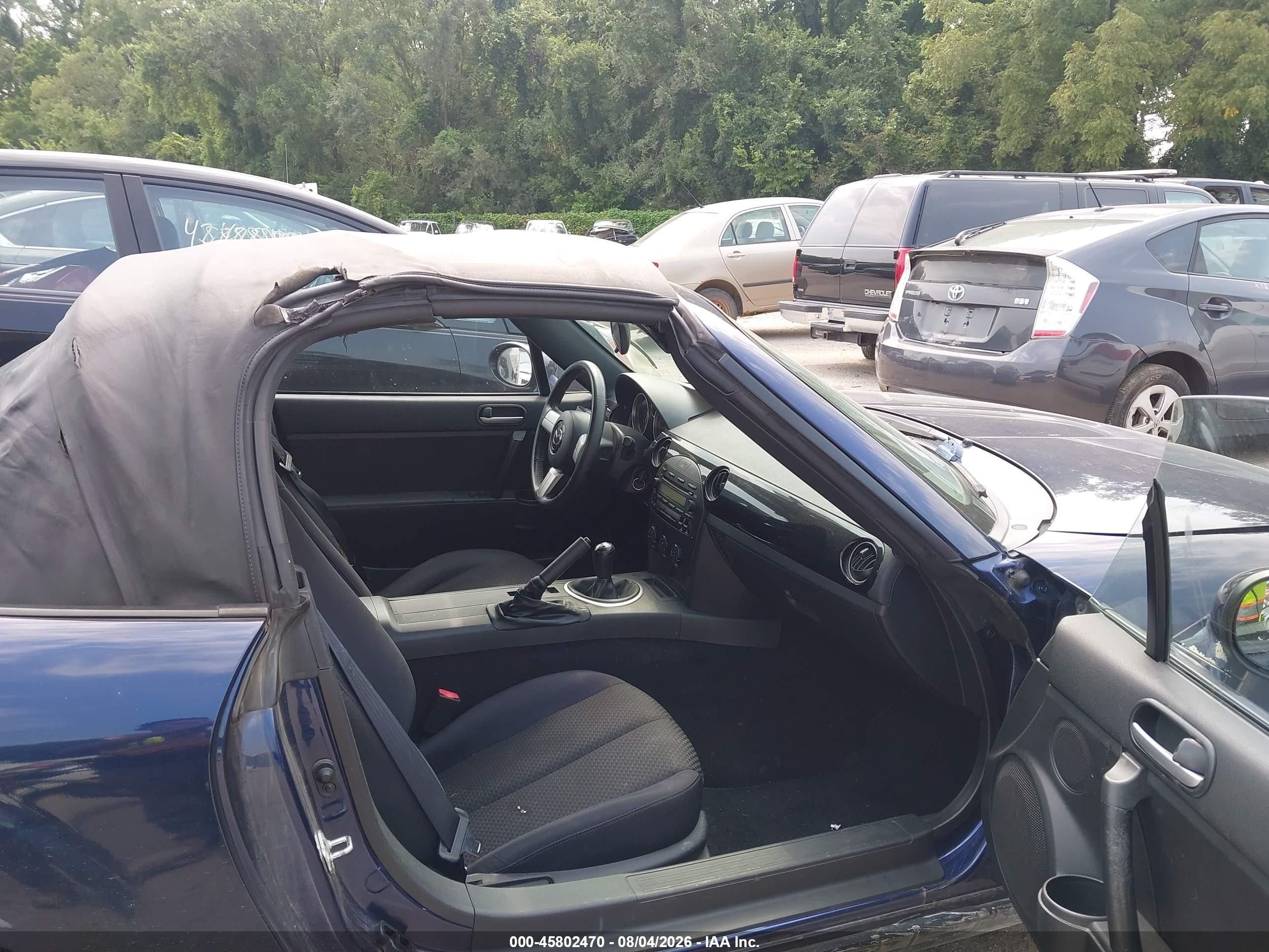 2008 Mazda Mx-5 Sport Blue vin: JM1NC25F680146209