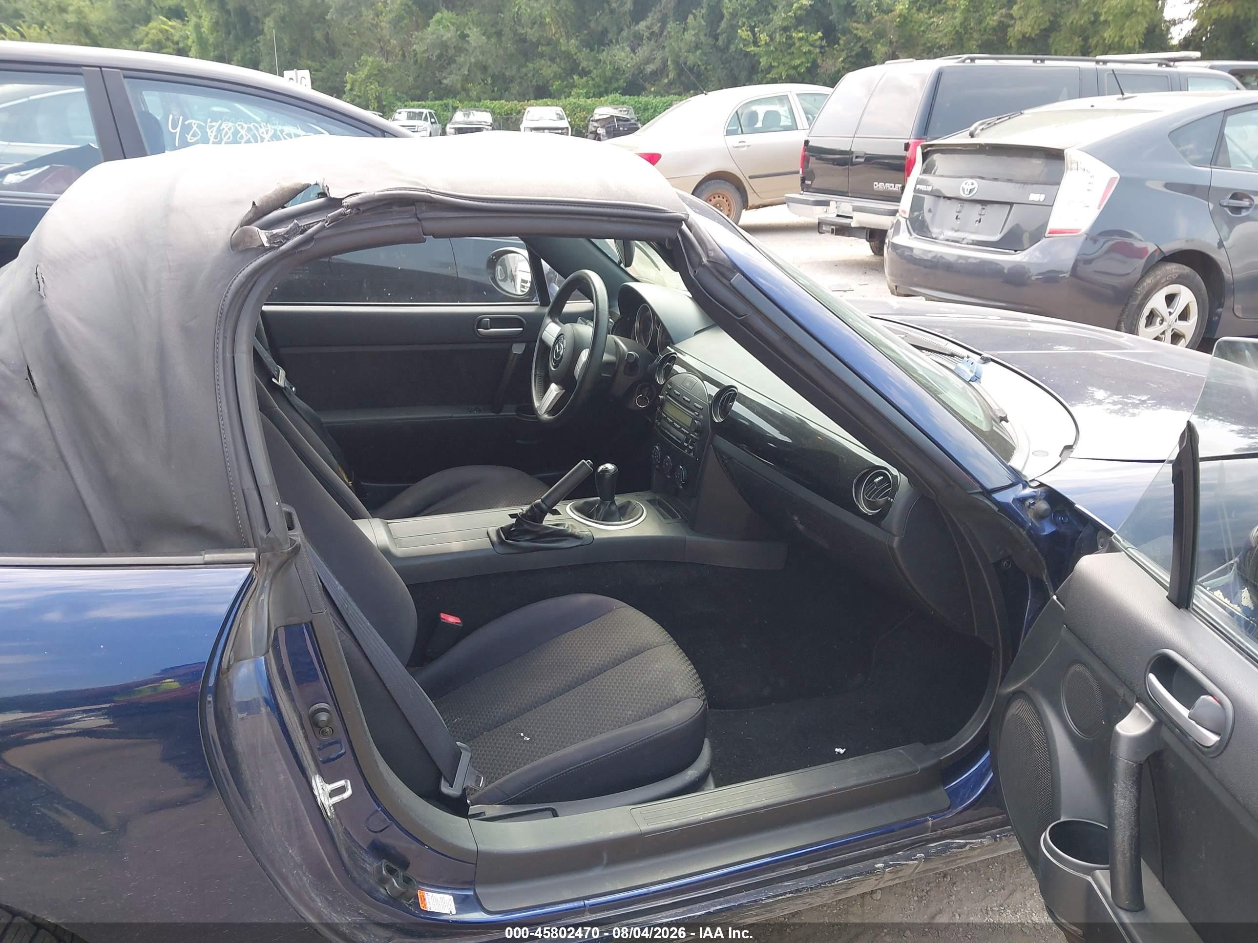 2008 Mazda Mx-5 Sport Blue vin: JM1NC25F680146209