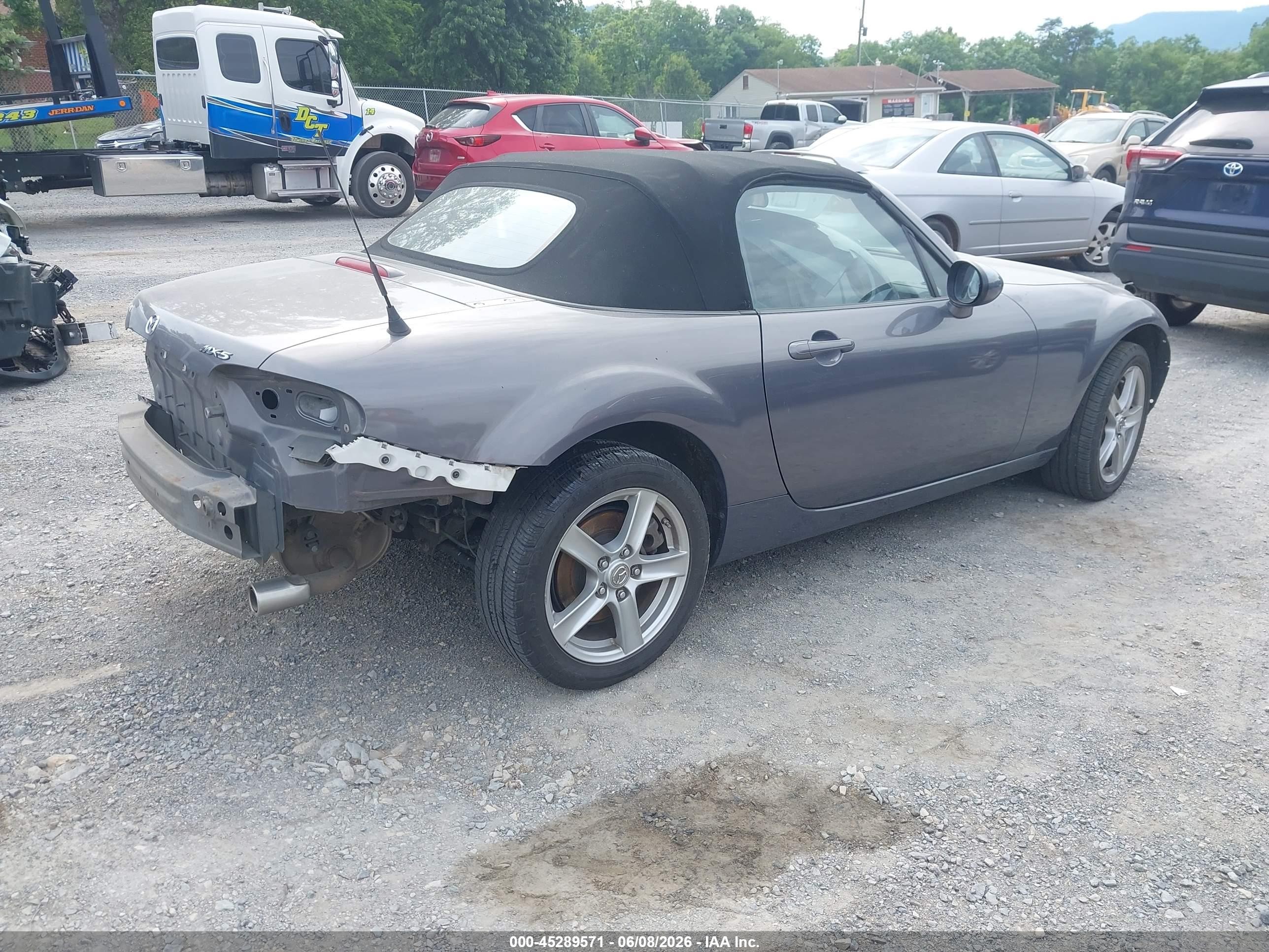 2008 Mazda Mx-5 Sport Gray vin: JM1NC25F680149112