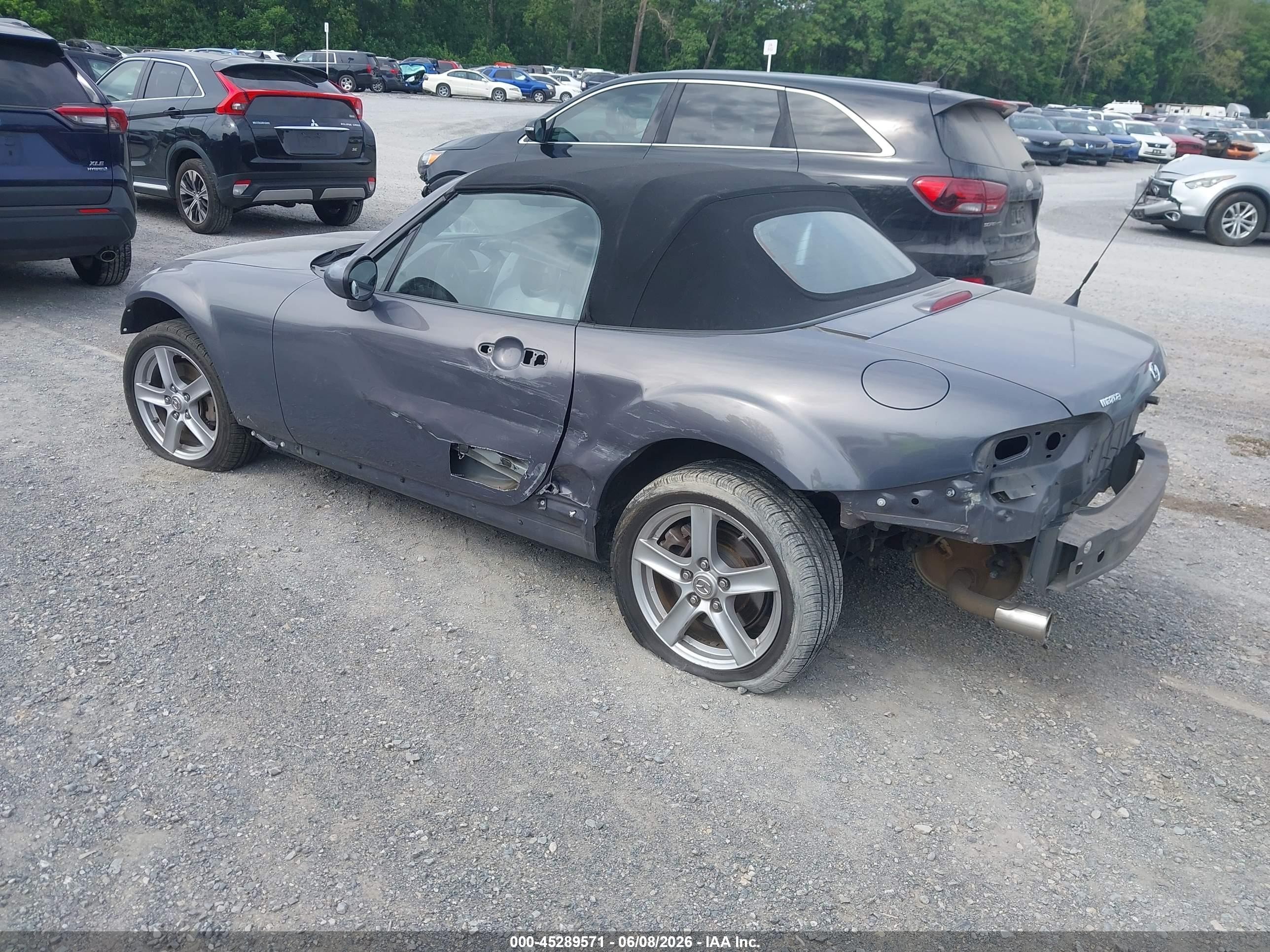 2008 Mazda Mx-5 Sport Gray vin: JM1NC25F680149112
