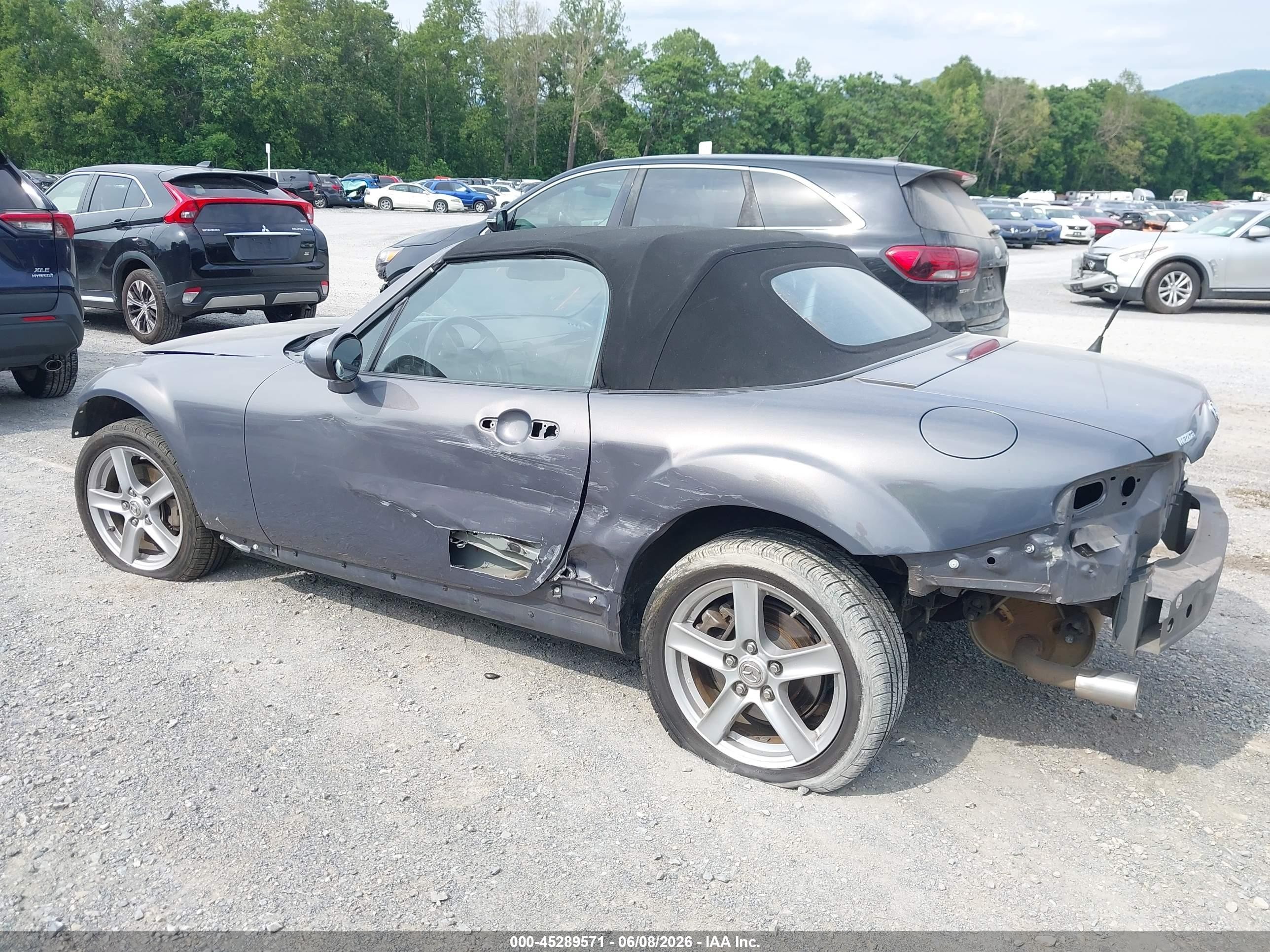 2008 Mazda Mx-5 Sport Gray vin: JM1NC25F680149112
