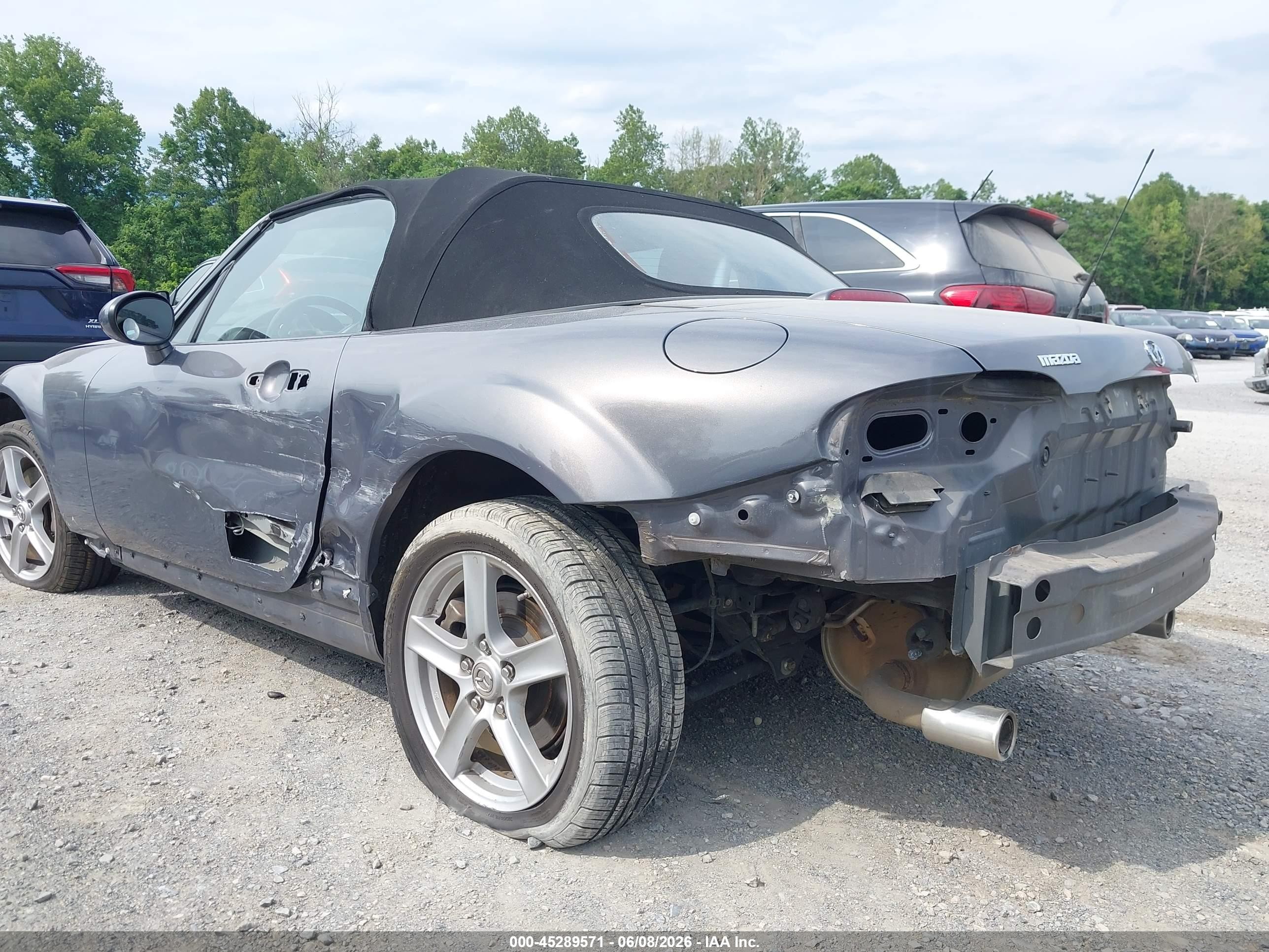 2008 Mazda Mx-5 Sport Gray vin: JM1NC25F680149112