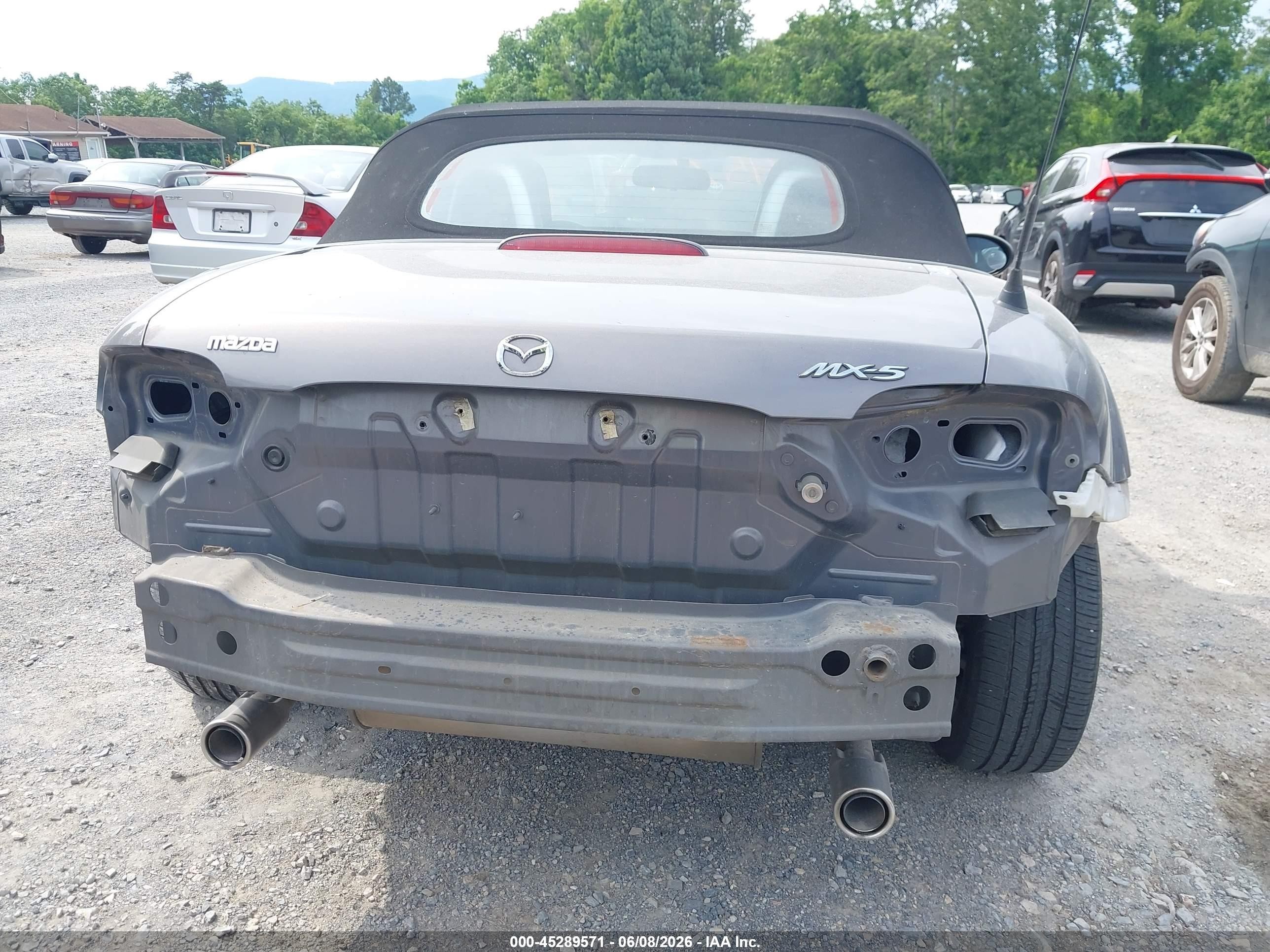2008 Mazda Mx-5 Sport Gray vin: JM1NC25F680149112