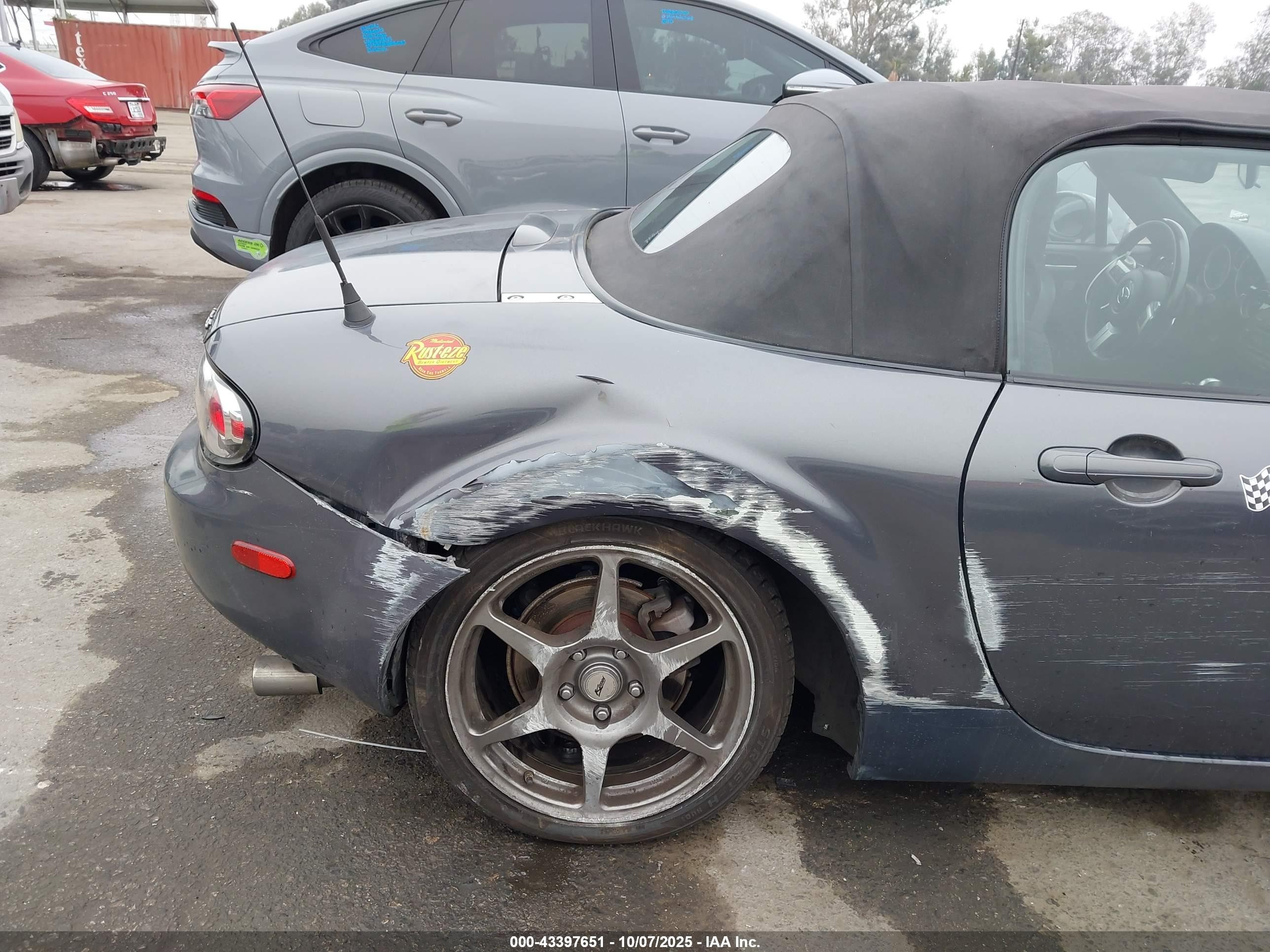 2006 Mazda Mx-5 Sport Gray vin: JM1NC25F760100966