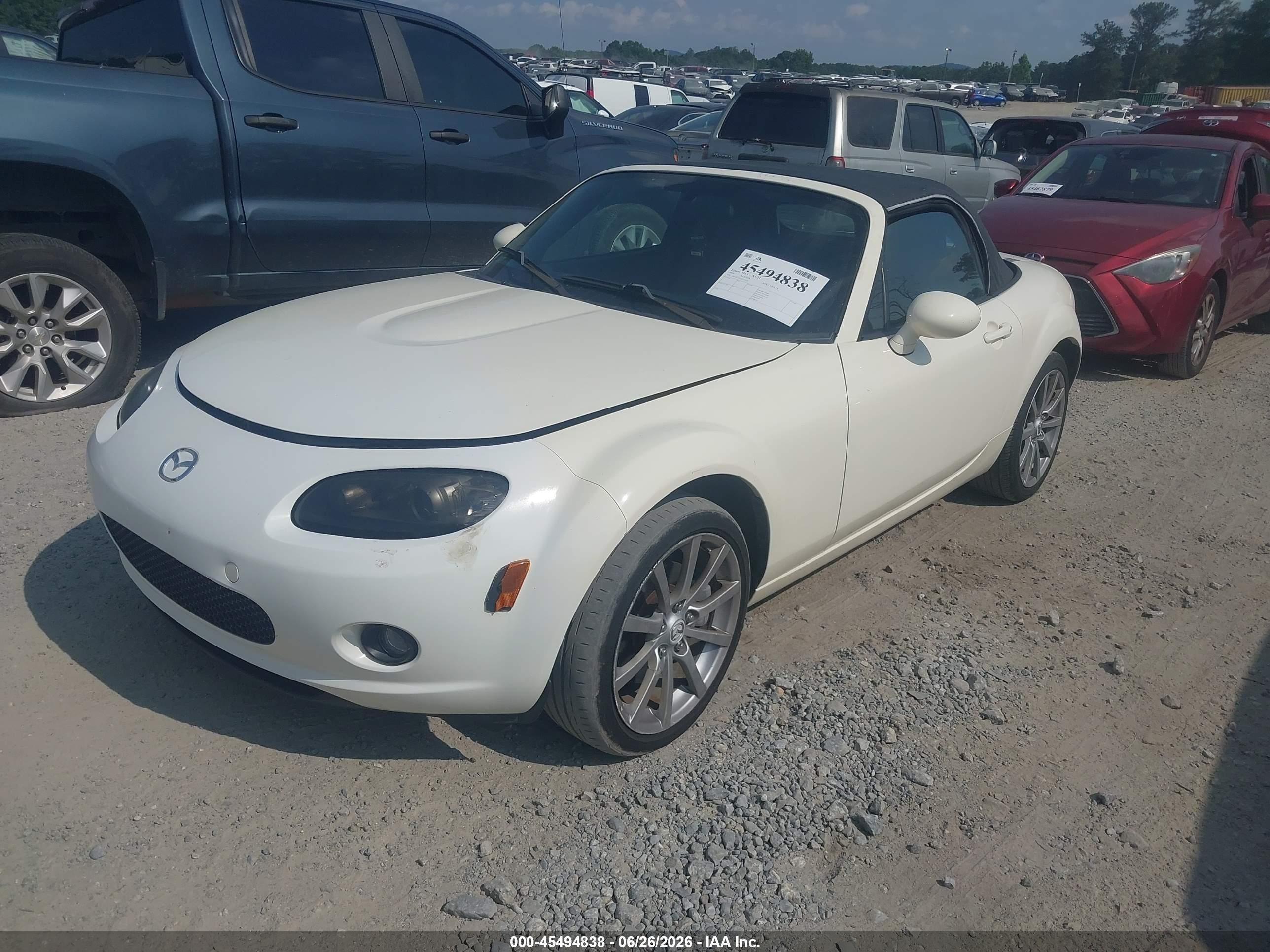 2006 Mazda Mx-5 Miata Grand Touring White vin: JM1NC25F760119226