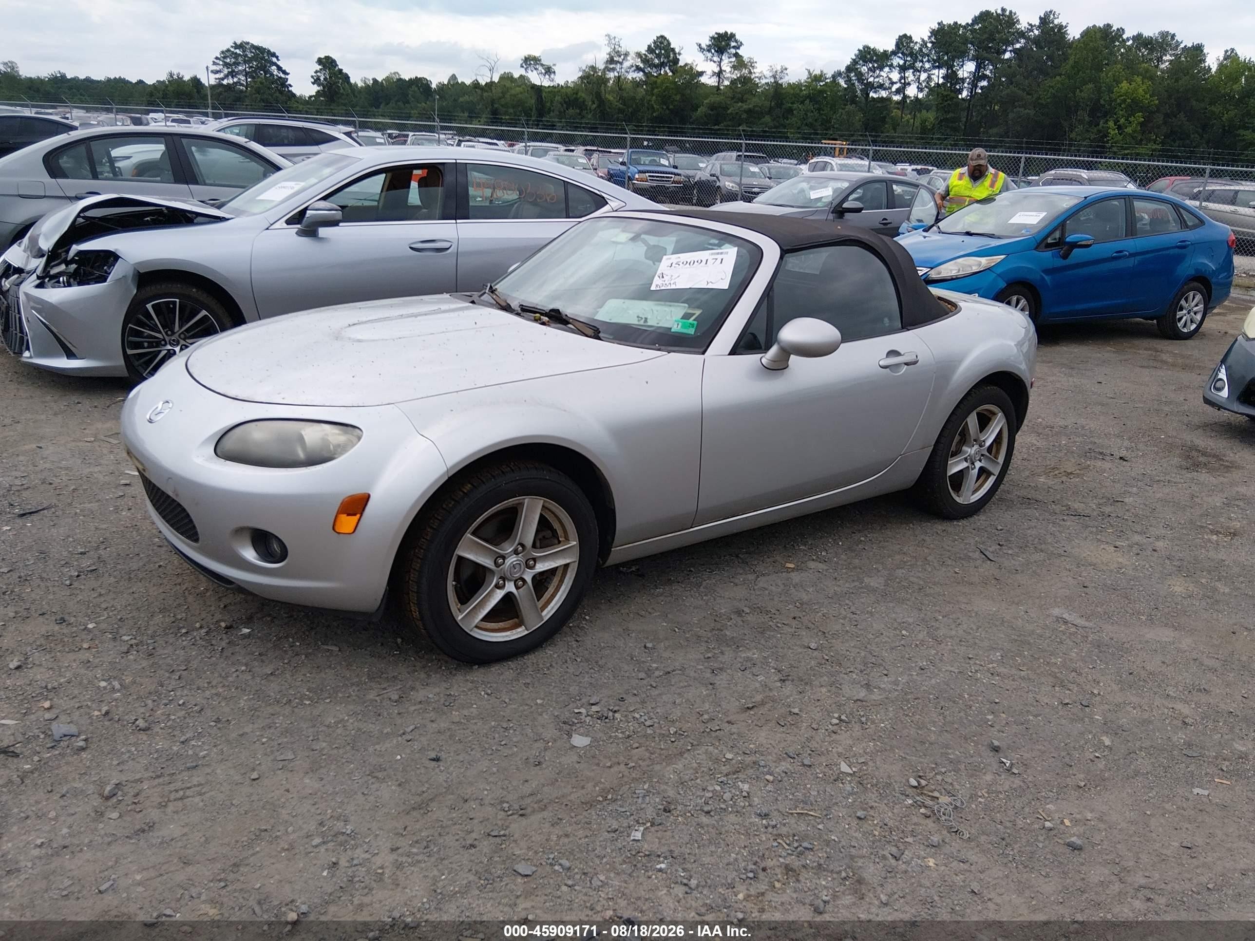 2008 Mazda Mx-5 Sport Silver vin: JM1NC25F780150009