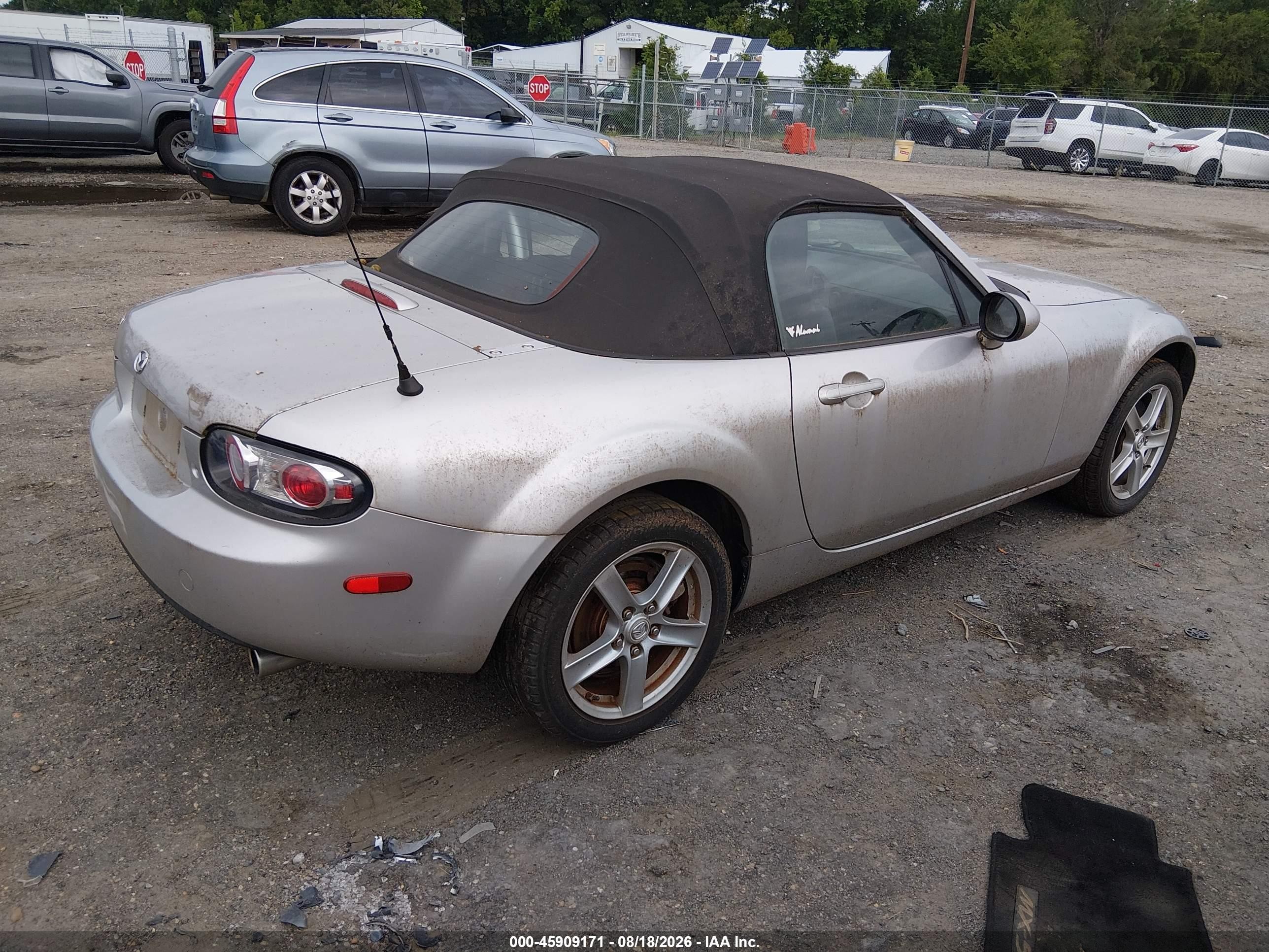 2008 Mazda Mx-5 Sport Silver vin: JM1NC25F780150009