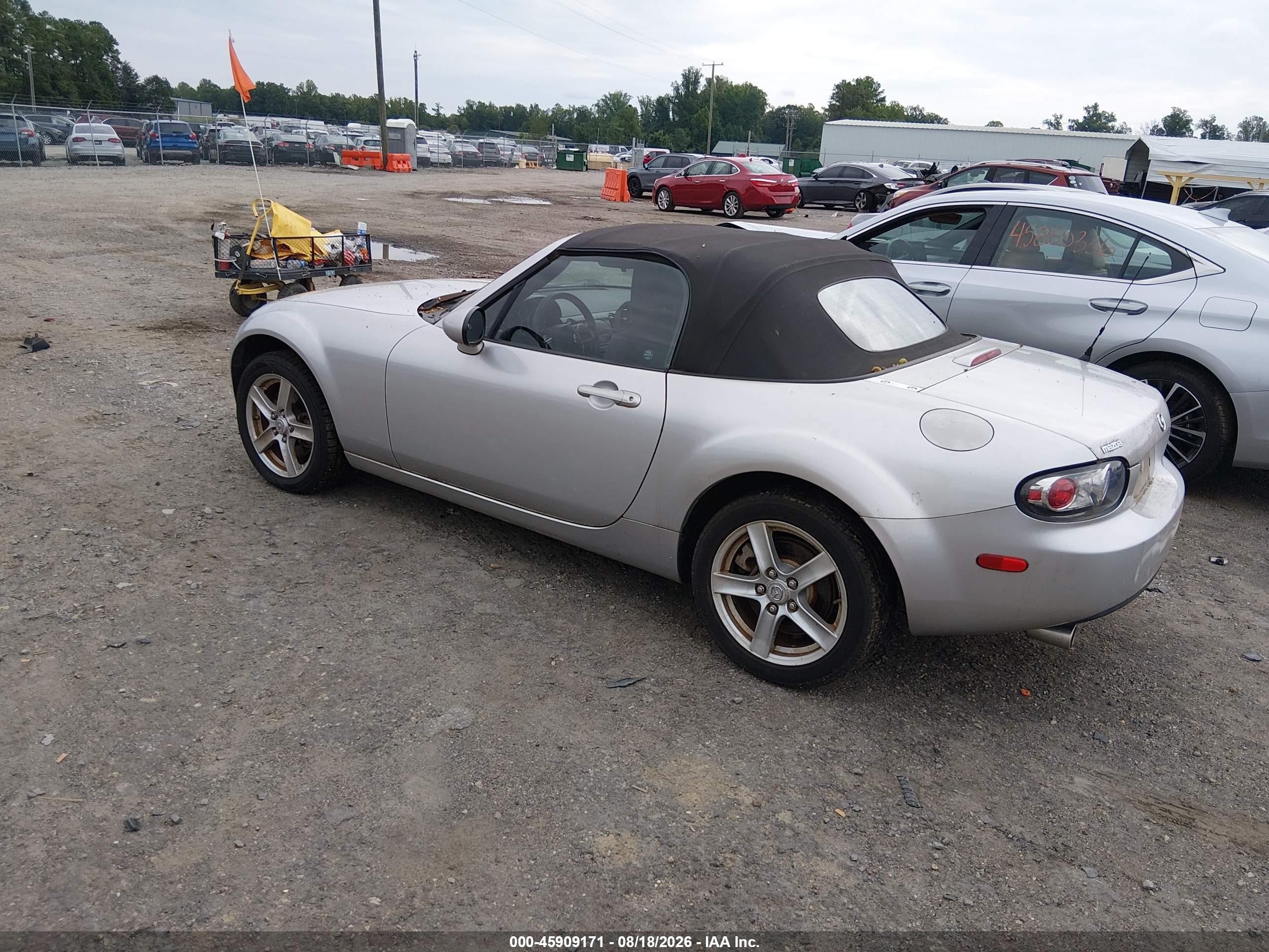 2008 Mazda Mx-5 Sport Silver vin: JM1NC25F780150009
