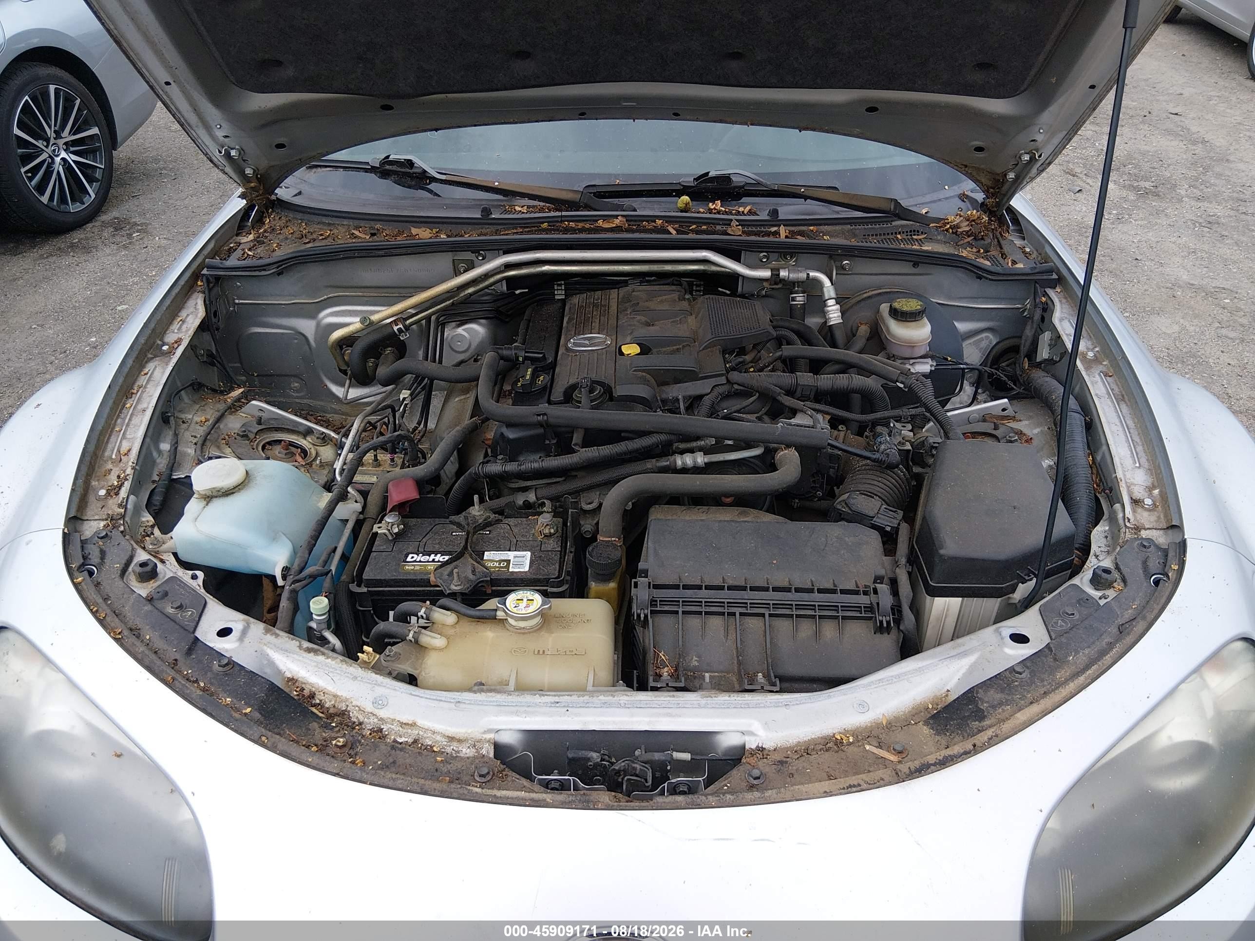 2008 Mazda Mx-5 Sport Silver vin: JM1NC25F780150009