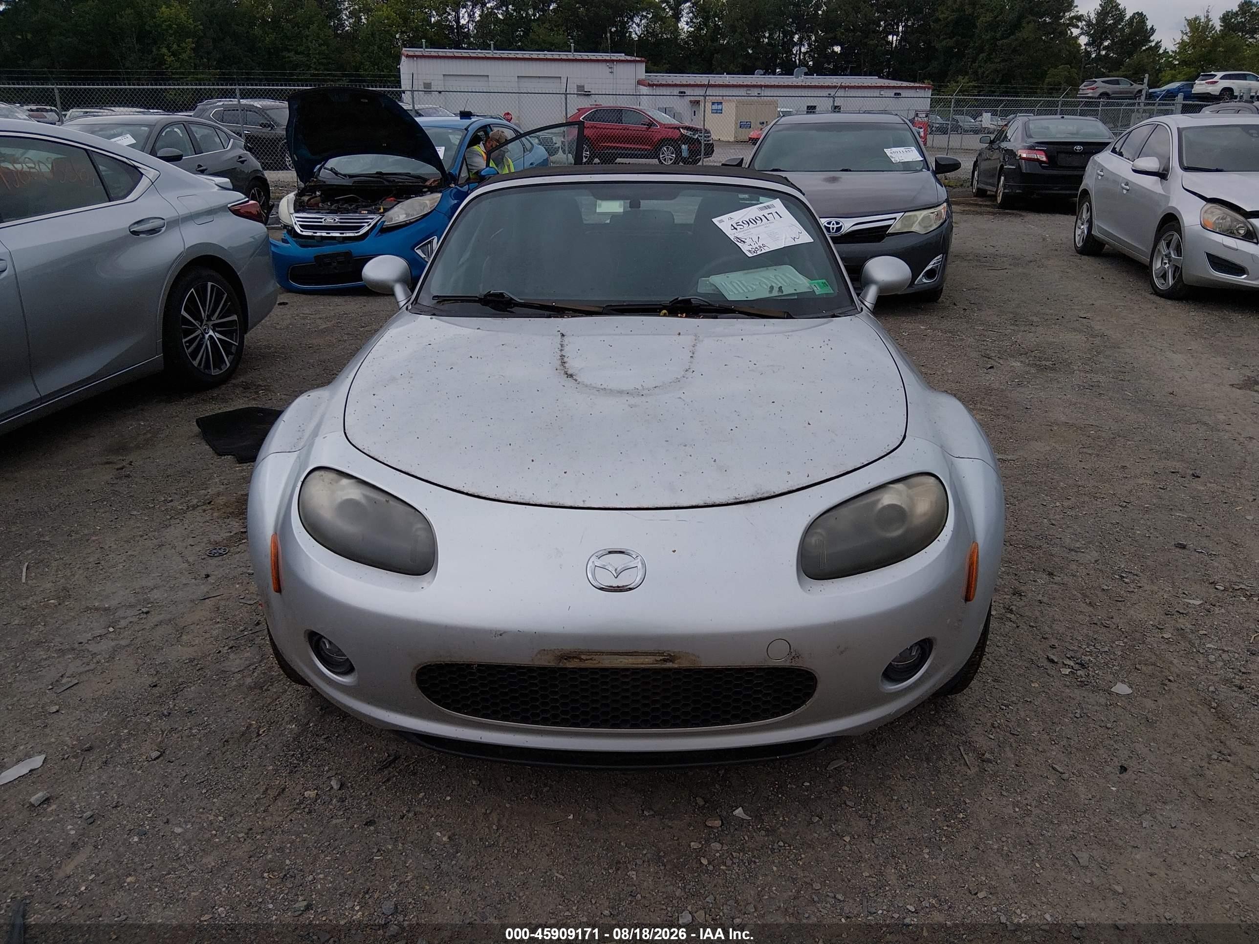 2008 Mazda Mx-5 Sport Silver vin: JM1NC25F780150009