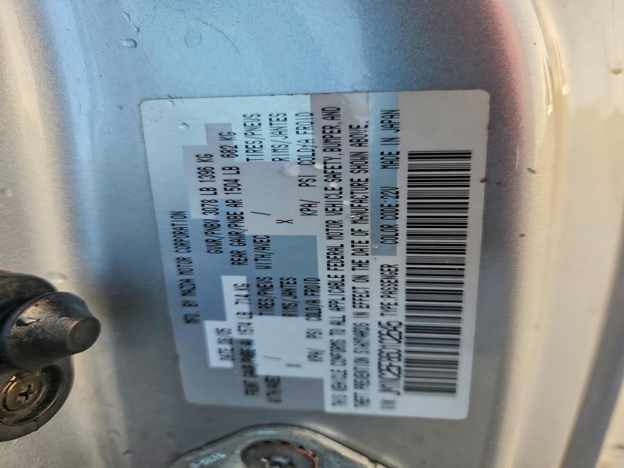 2006 Mazda Mx-5 Miata Silver vin: JM1NC25F860102645