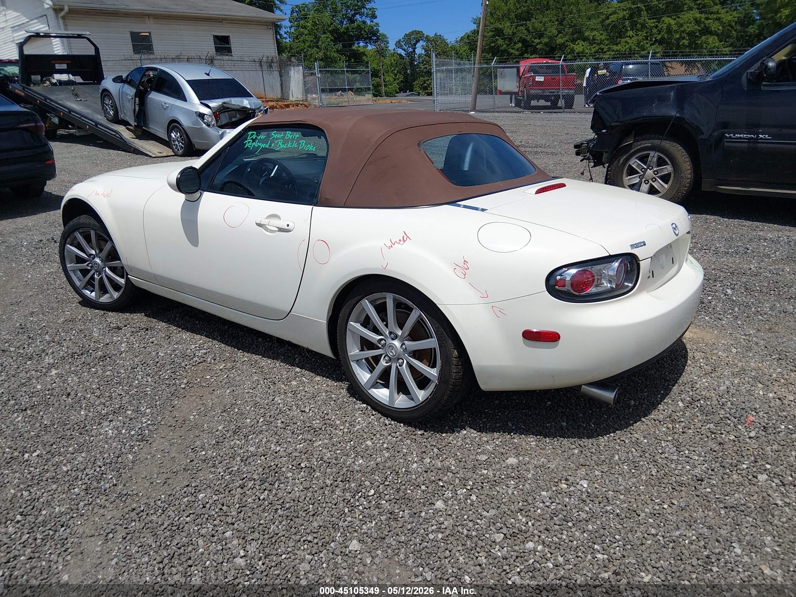2006 Mazda Mx-5 Grand Touring Белый vin: JM1NC25F860121373
