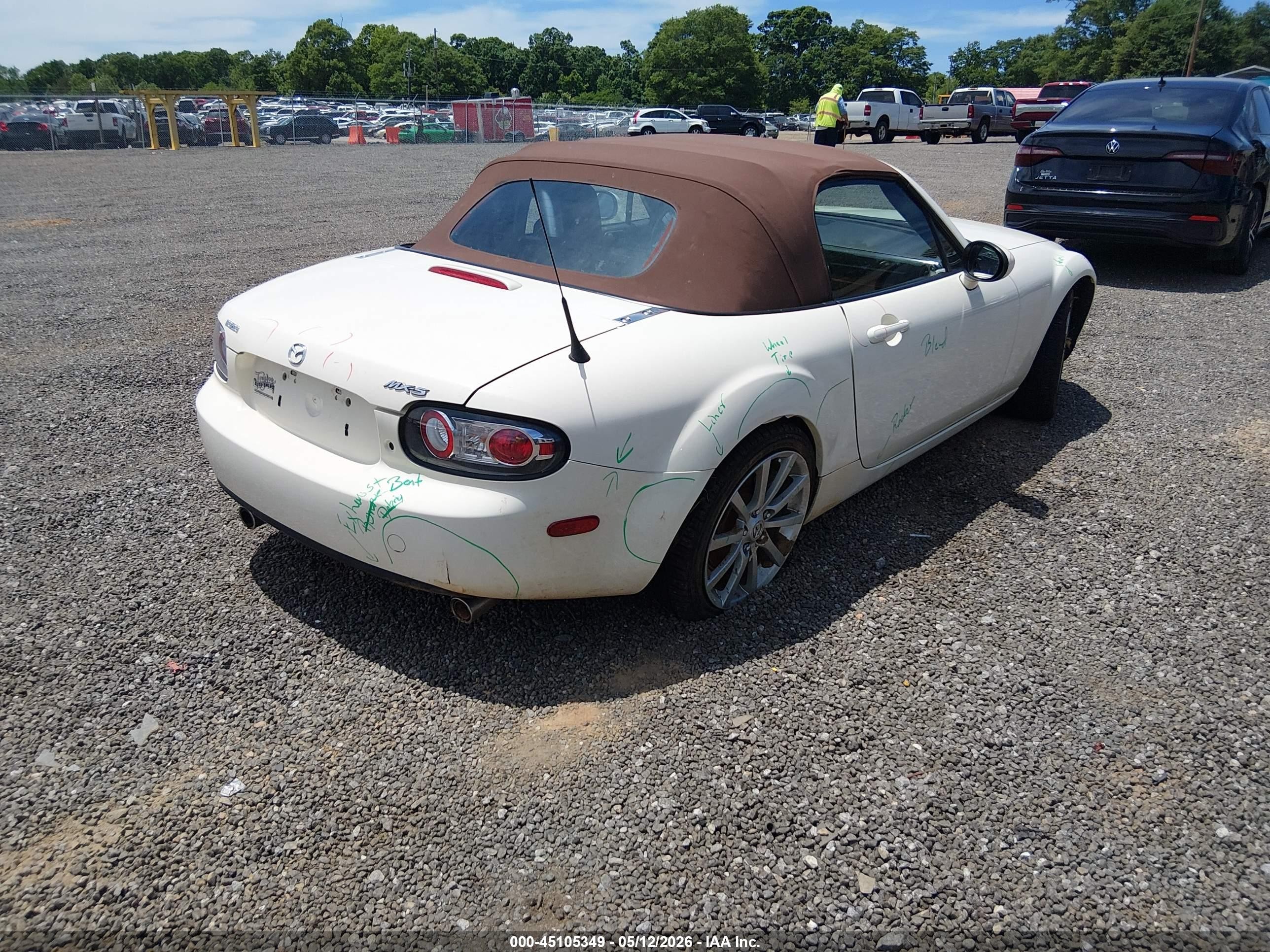 2006 Mazda Mx-5 Grand Touring Белый vin: JM1NC25F860121373
