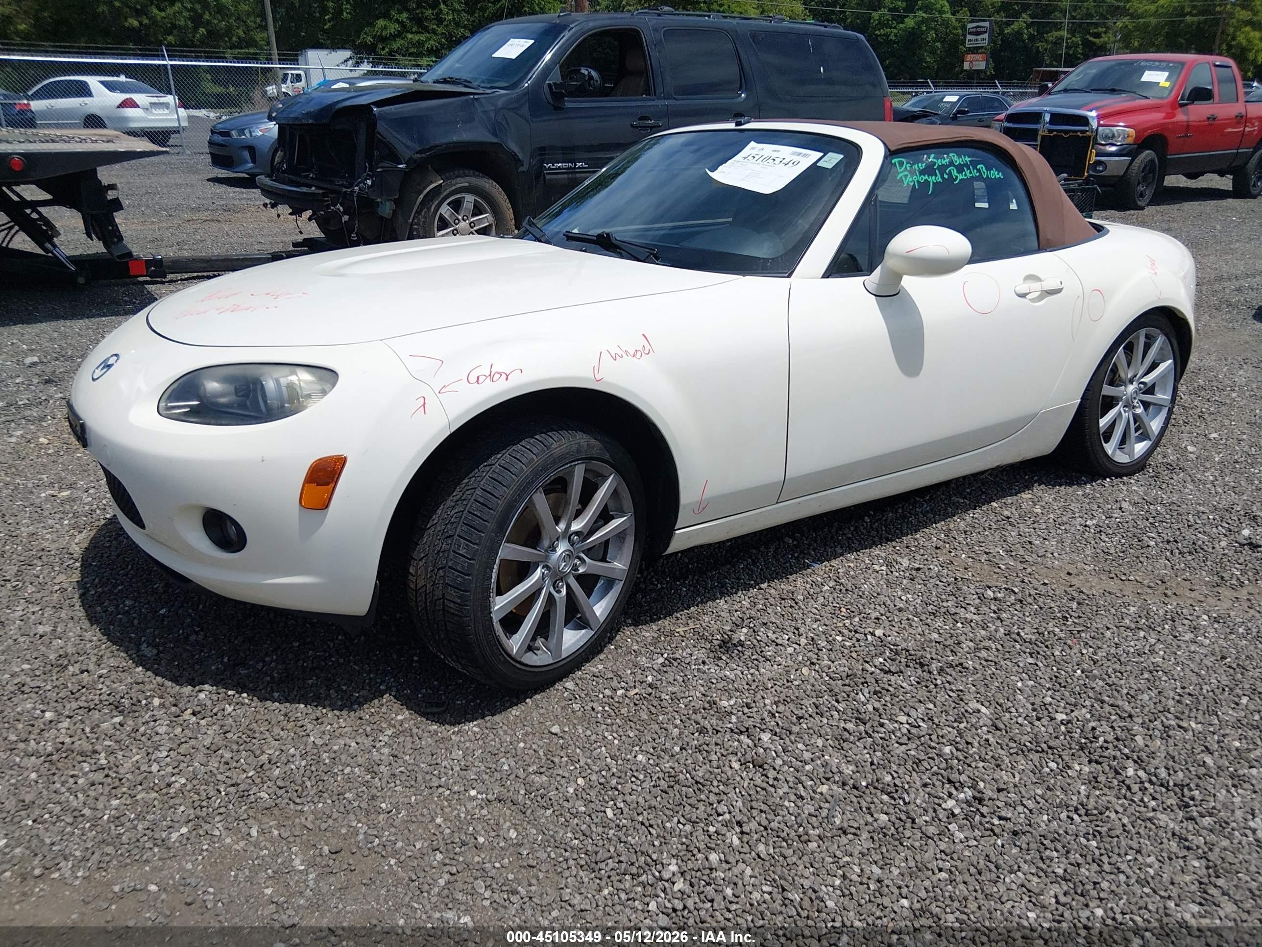 2006 Mazda Mx-5 Grand Touring Белый vin: JM1NC25F860121373