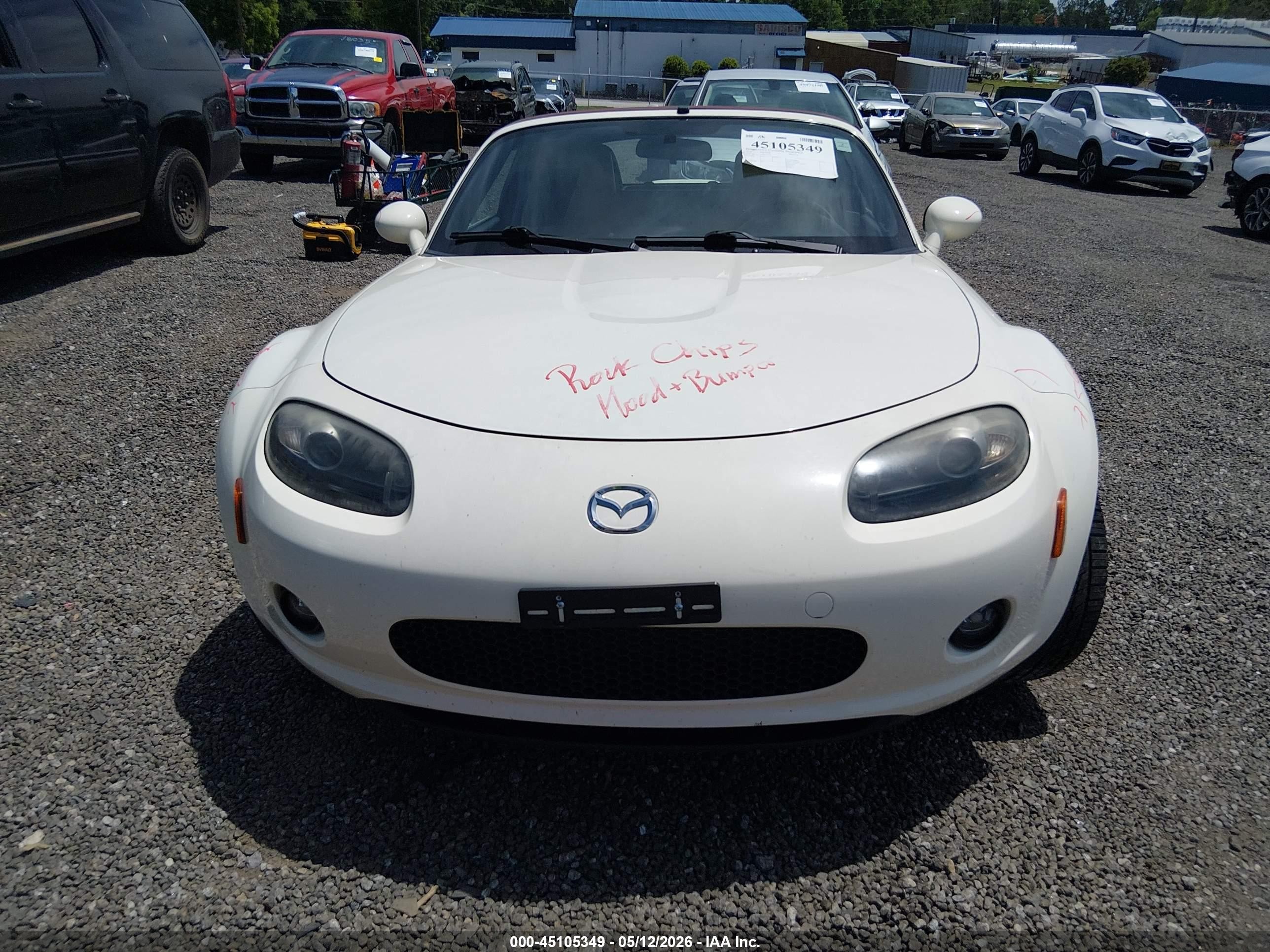 2006 Mazda Mx-5 Grand Touring Белый vin: JM1NC25F860121373