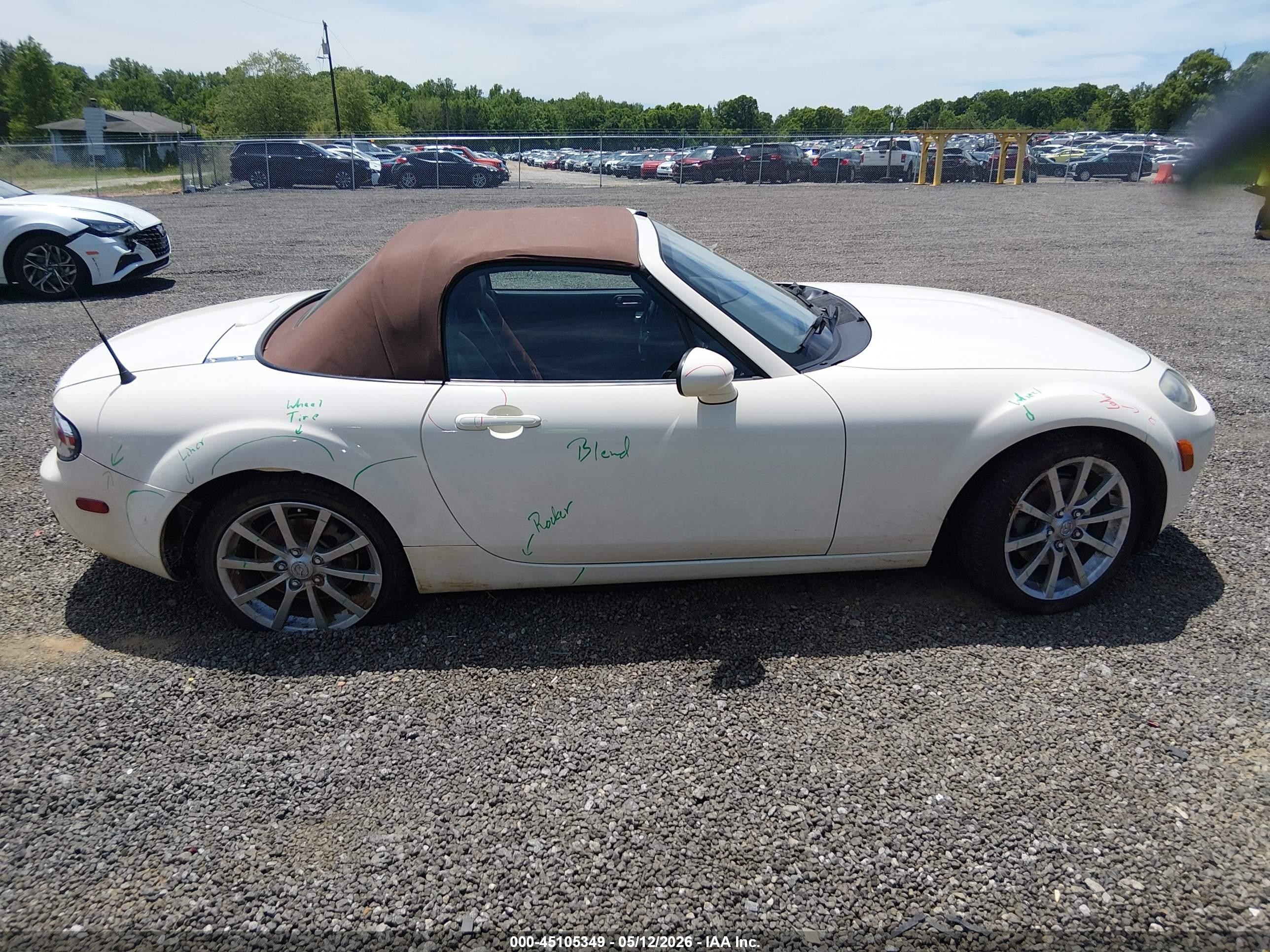 2006 Mazda Mx-5 Grand Touring Белый vin: JM1NC25F860121373