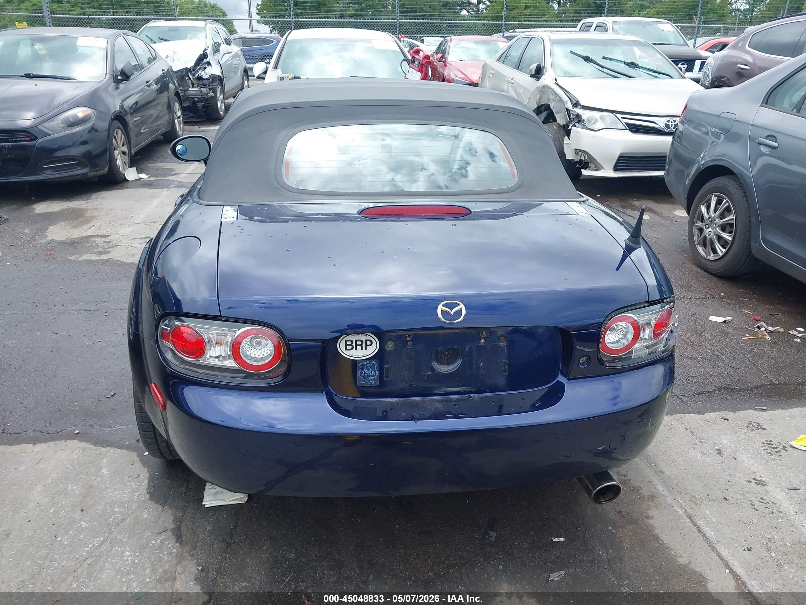 2007 Mazda Mx-5 Touring Blue vin: JM1NC25F870127742