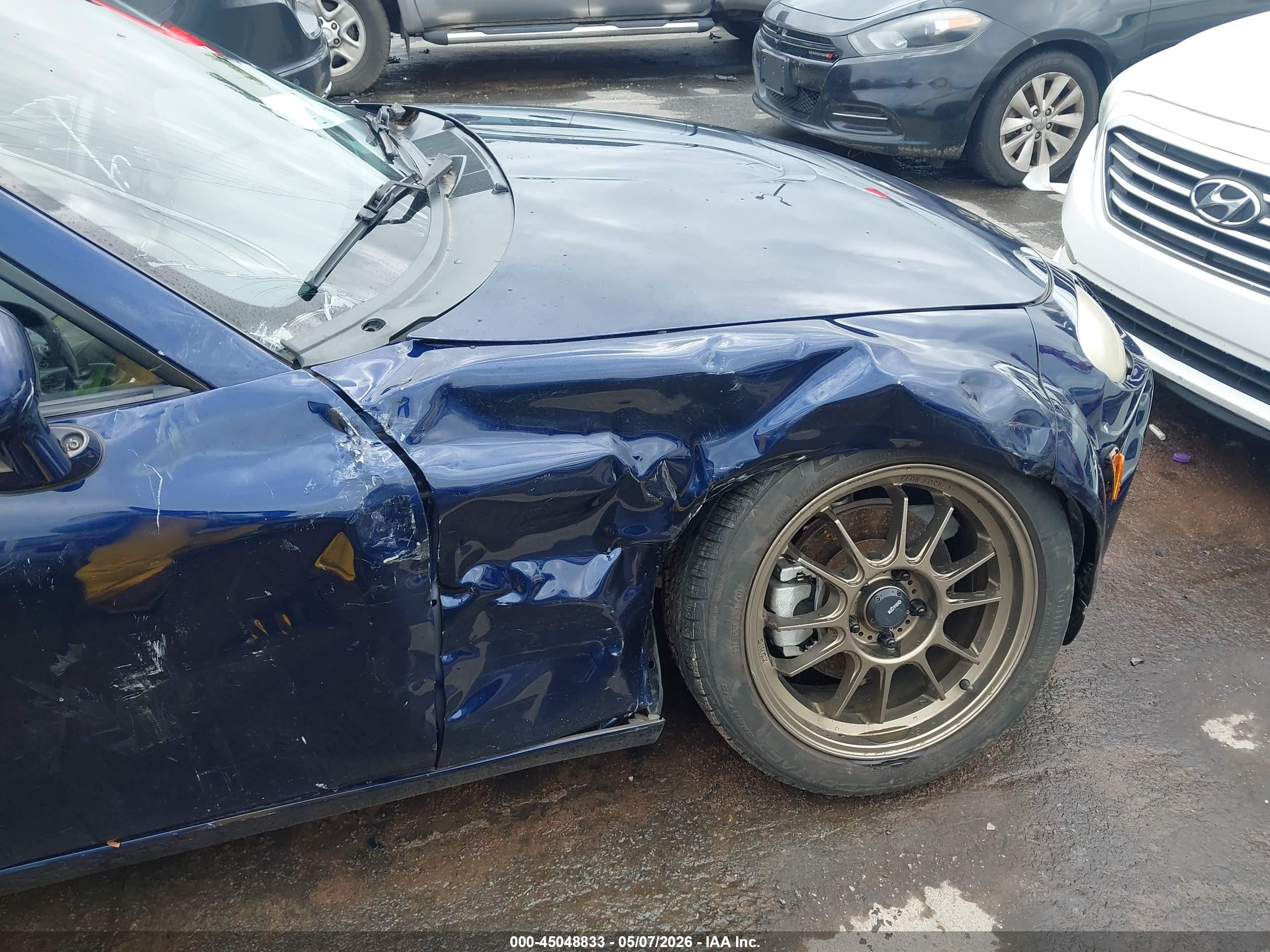 2007 Mazda Mx-5 Touring Blue vin: JM1NC25F870127742