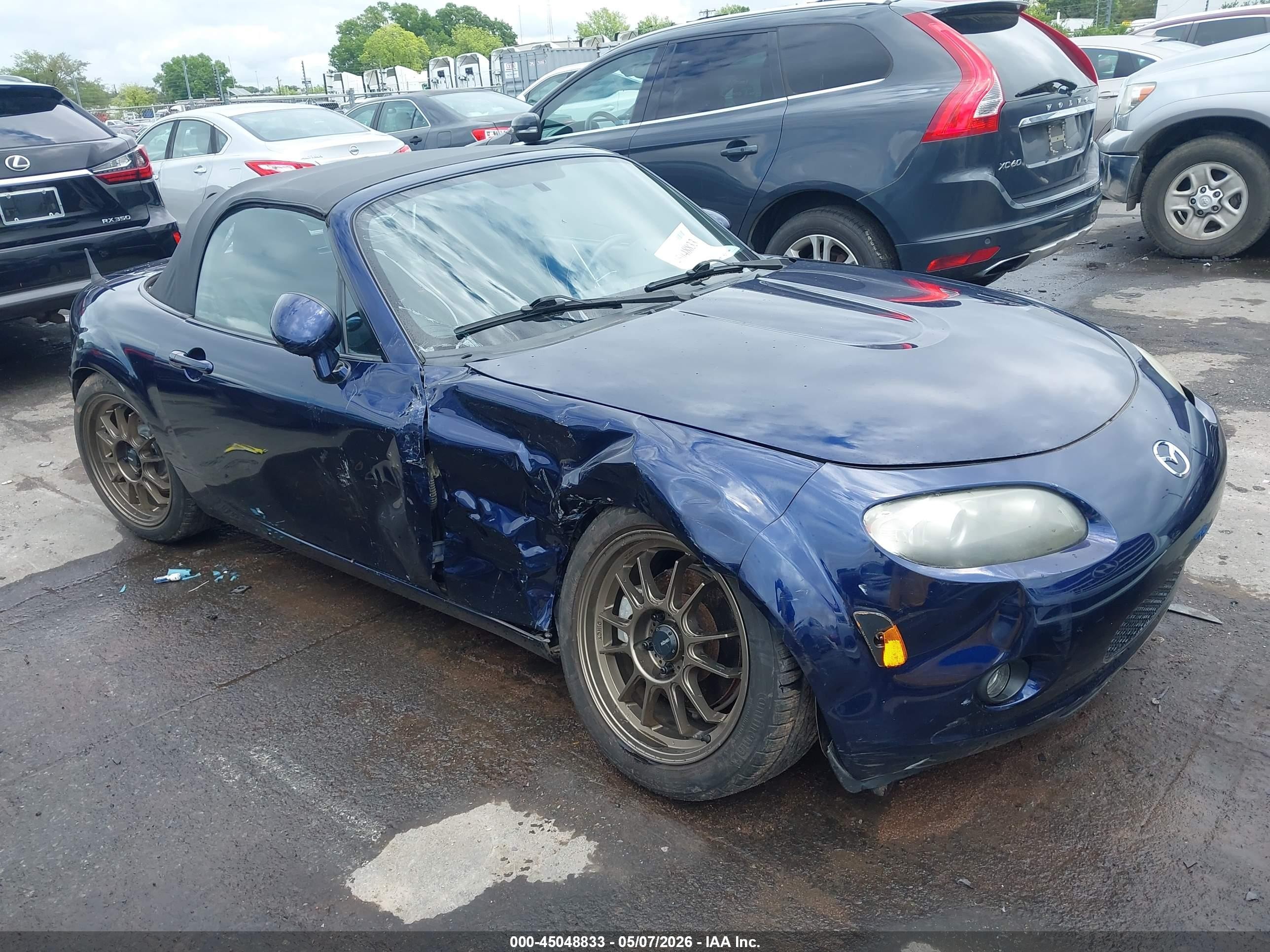 2007 Mazda Mx-5 Touring Blue vin: JM1NC25F870127742
