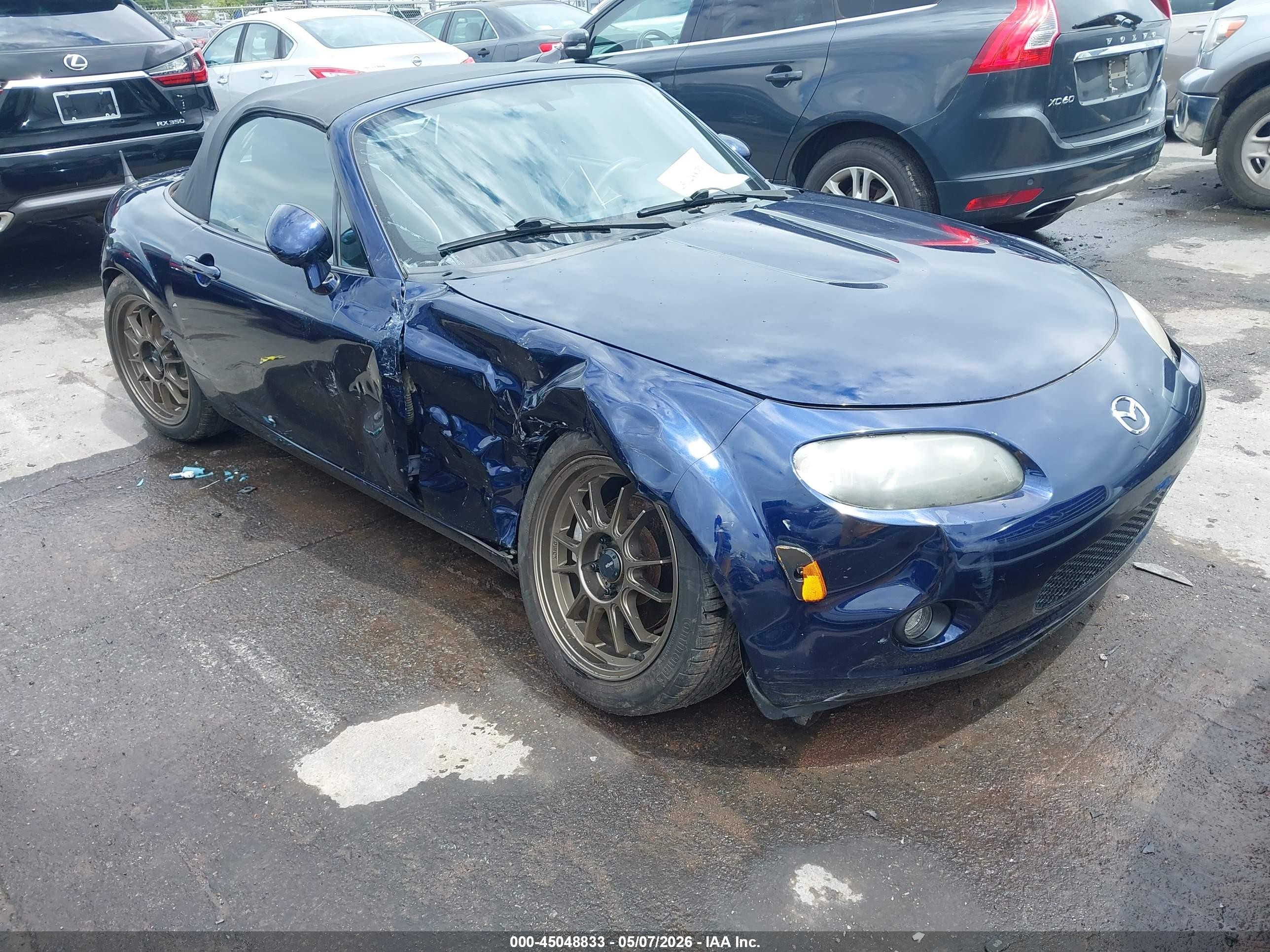 2007 Mazda Mx-5 Touring Blue vin: JM1NC25F870127742